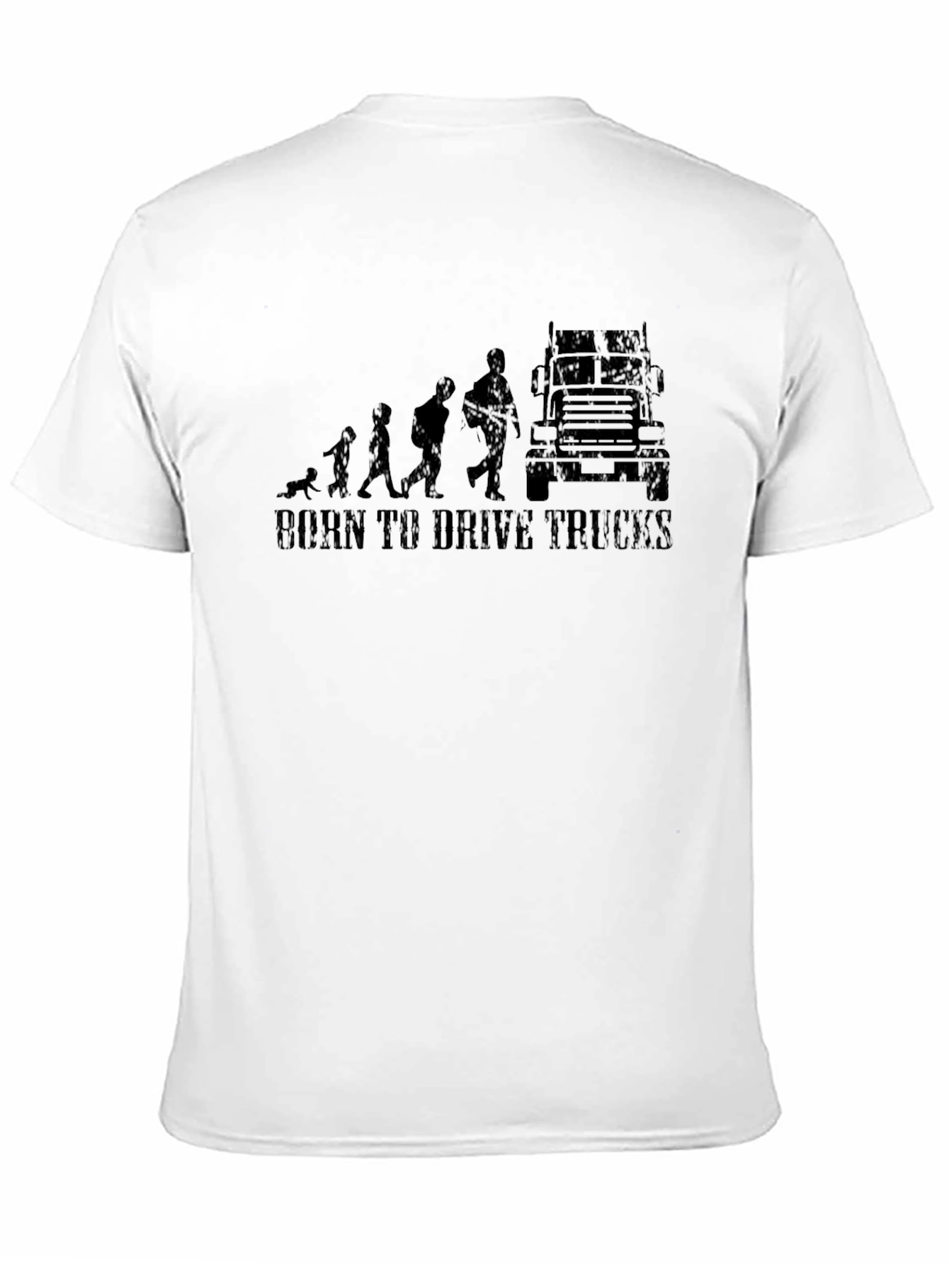 Black Born to Drive Trucks T-Shirt view 11