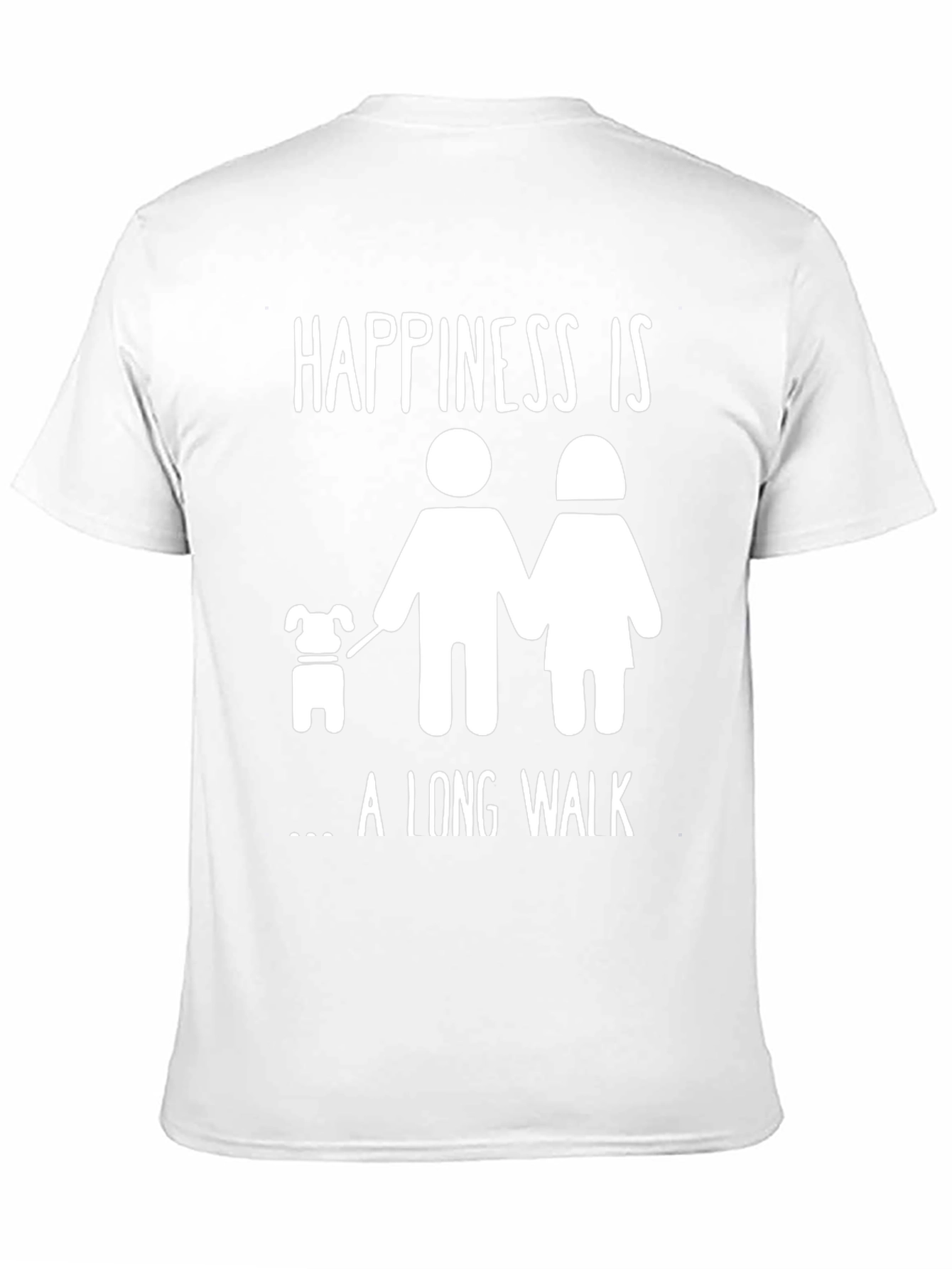 Black Happiness is a Long Walk T-Shirt - Cute Dog Lover Tee view 11