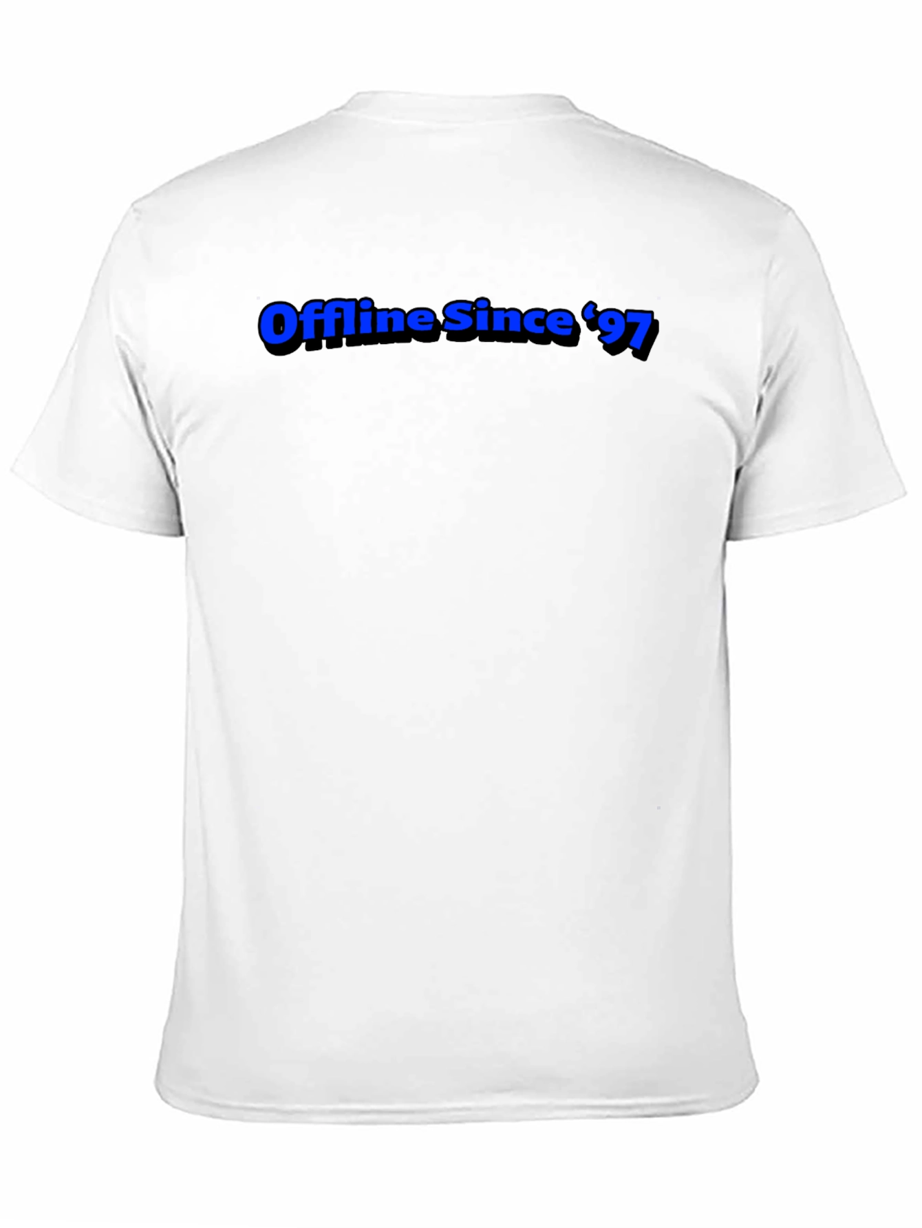 Black Offline Since '97 T-Shirt - Retro Tech Humor view 11