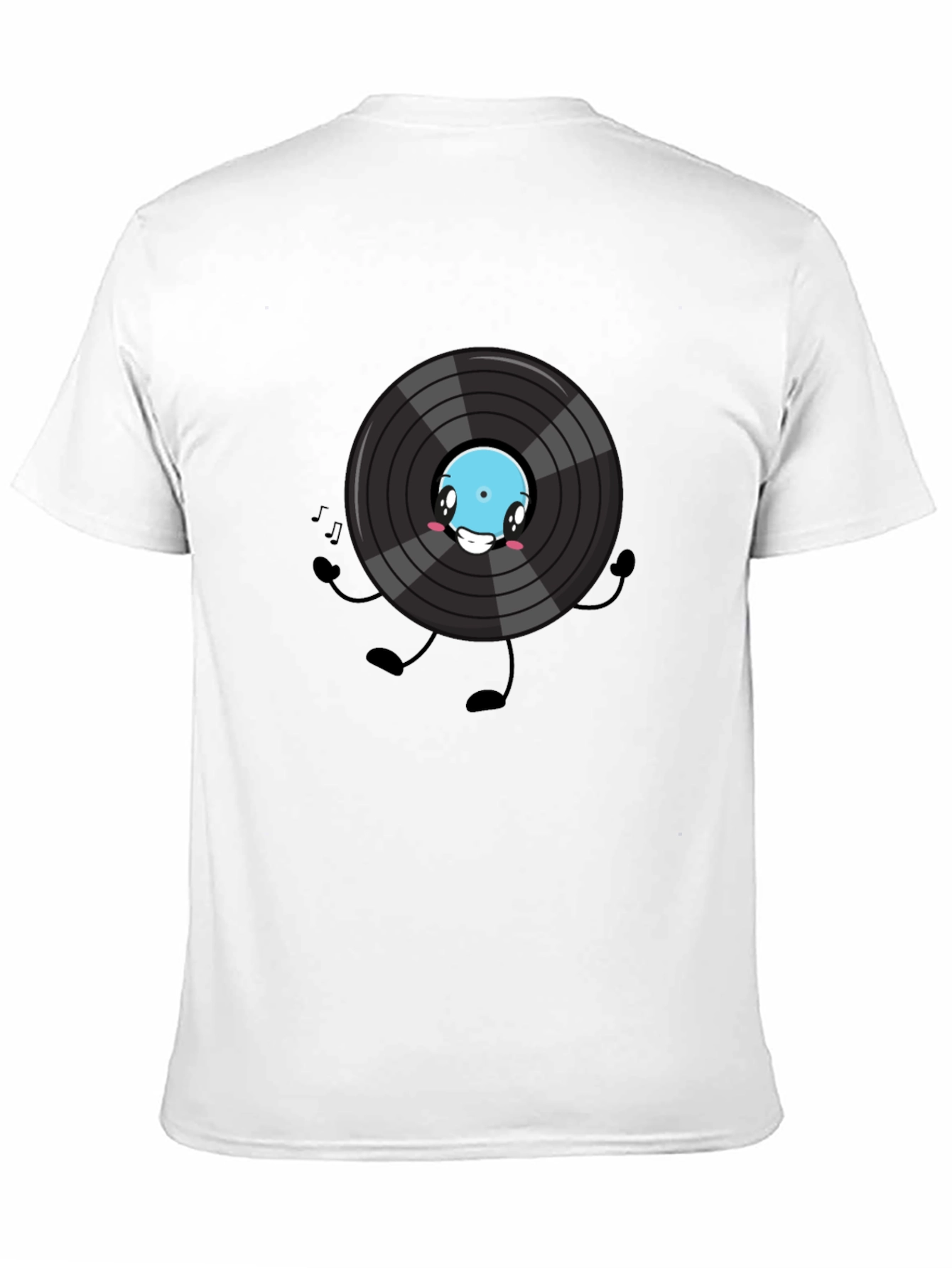 Black Cartoon Vinyl Record Graphic Tee view 11