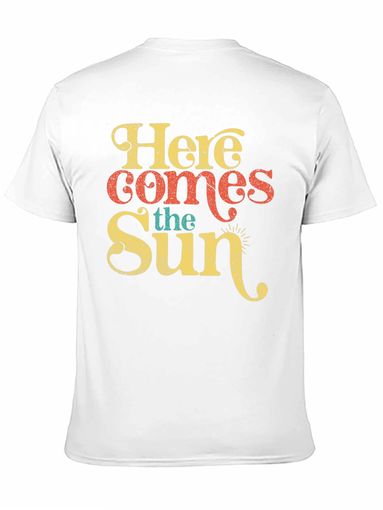 Black Here Comes The Sun Retro T-Shirt view 11