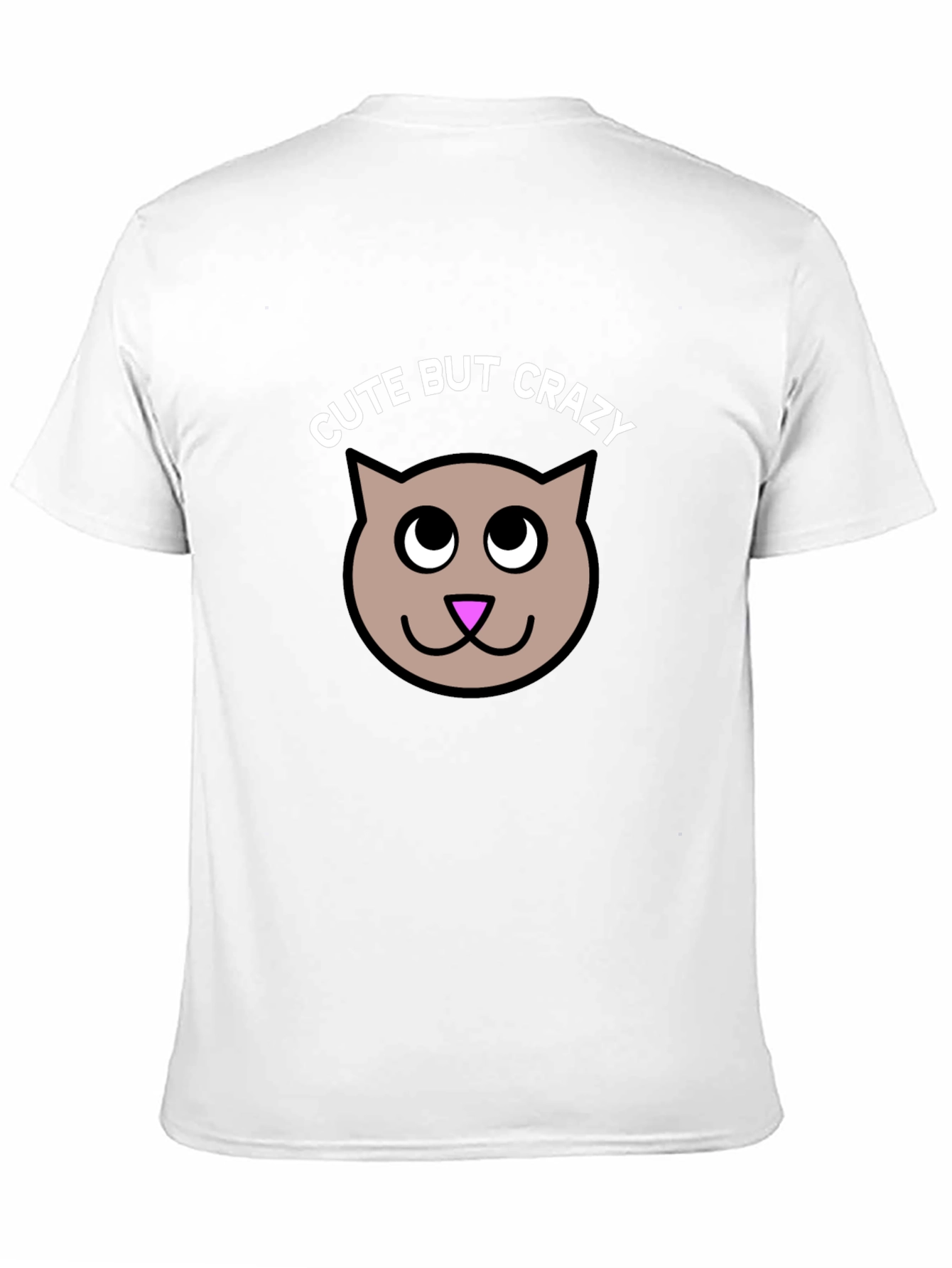 Black Cute But Crazy Kitty T-Shirt - Soft Cotton Tee view 11