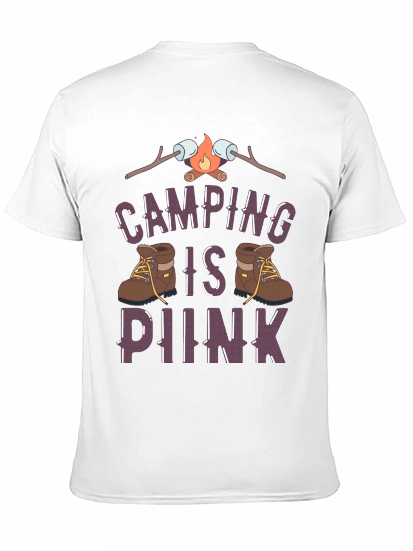 Black Camping Is Hiking T-Shirt view 11