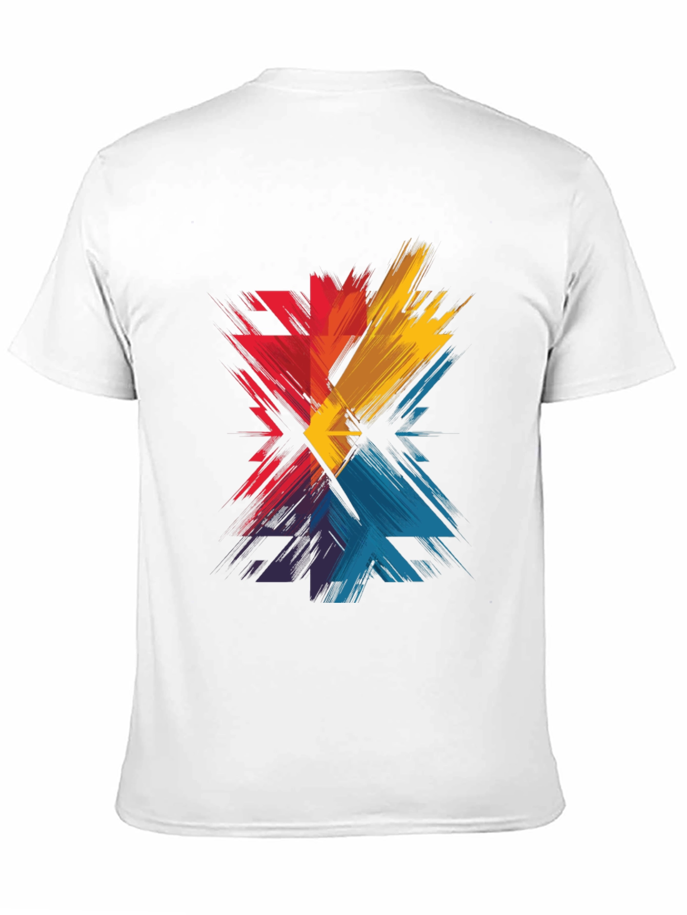 Black Abstract Color Burst Graphic Tee - Men's Black T-Shirt view 11