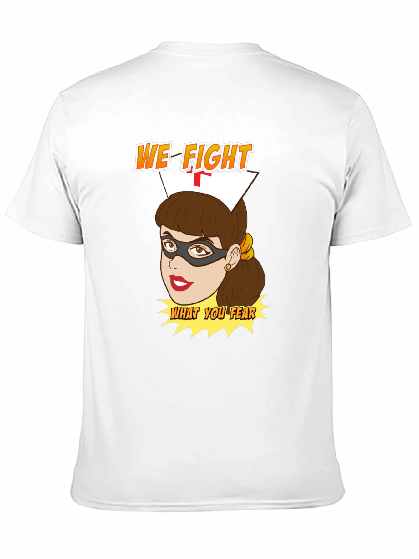 Black Nurse Superhero T-Shirt - We Fight What You Fear view 11