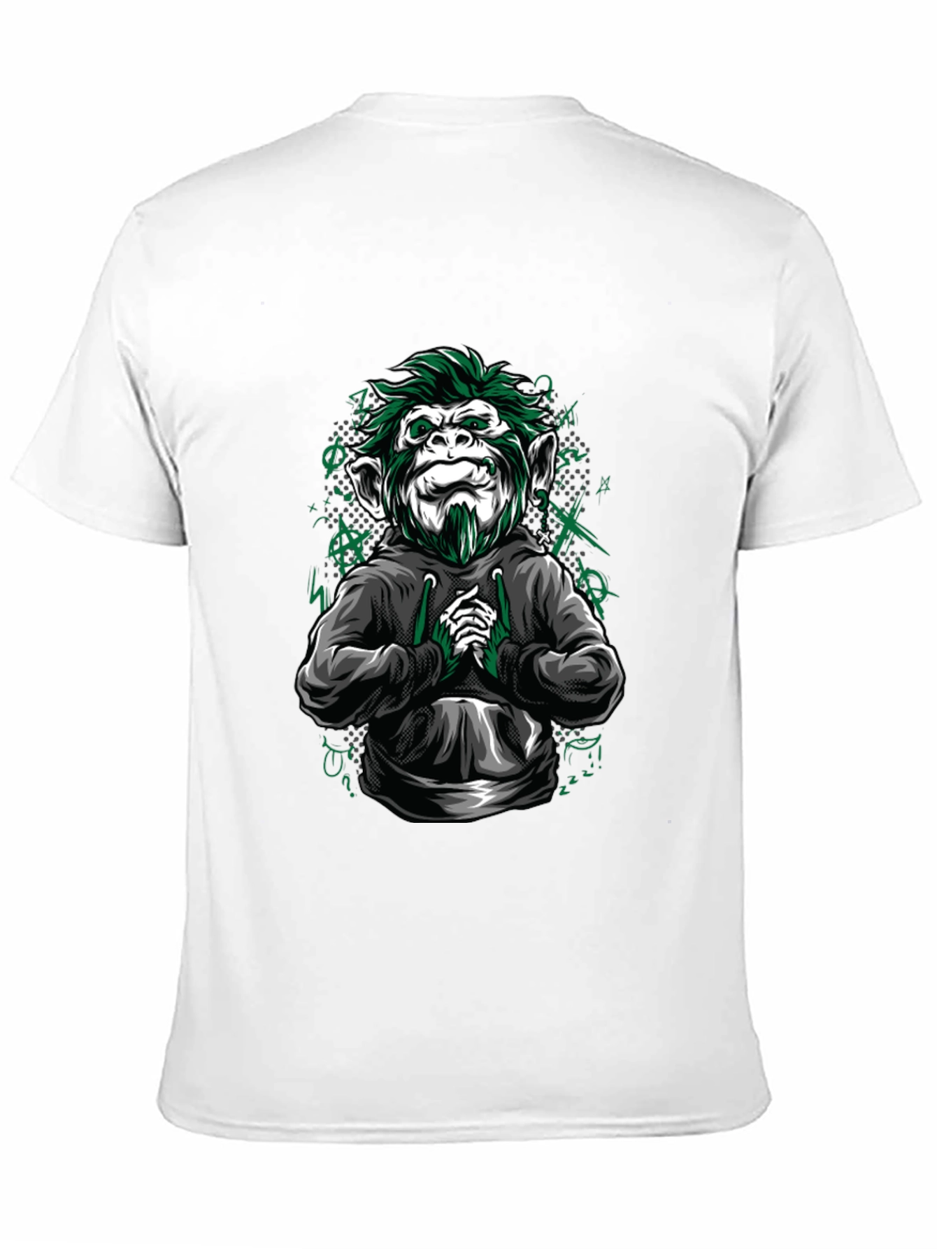 Black Urban Monkey Graphic Tee - Cool & Edgy Design view 11