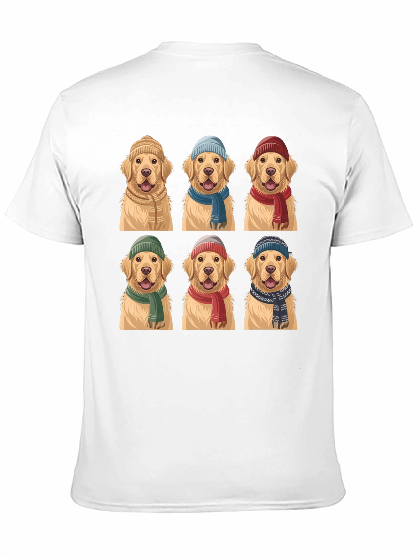 Black Golden Retriever Hats & Scarves T-Shirt view 11