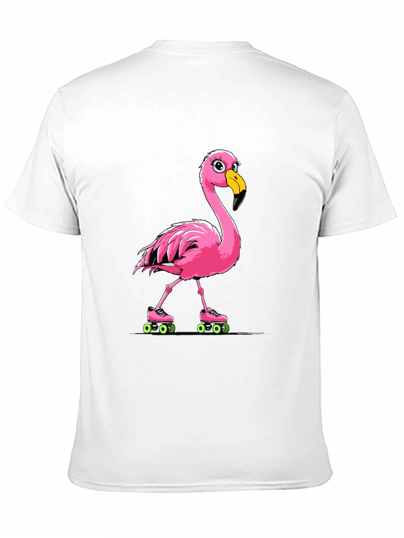 Black Flamingo Roller Skate T-Shirt view 11