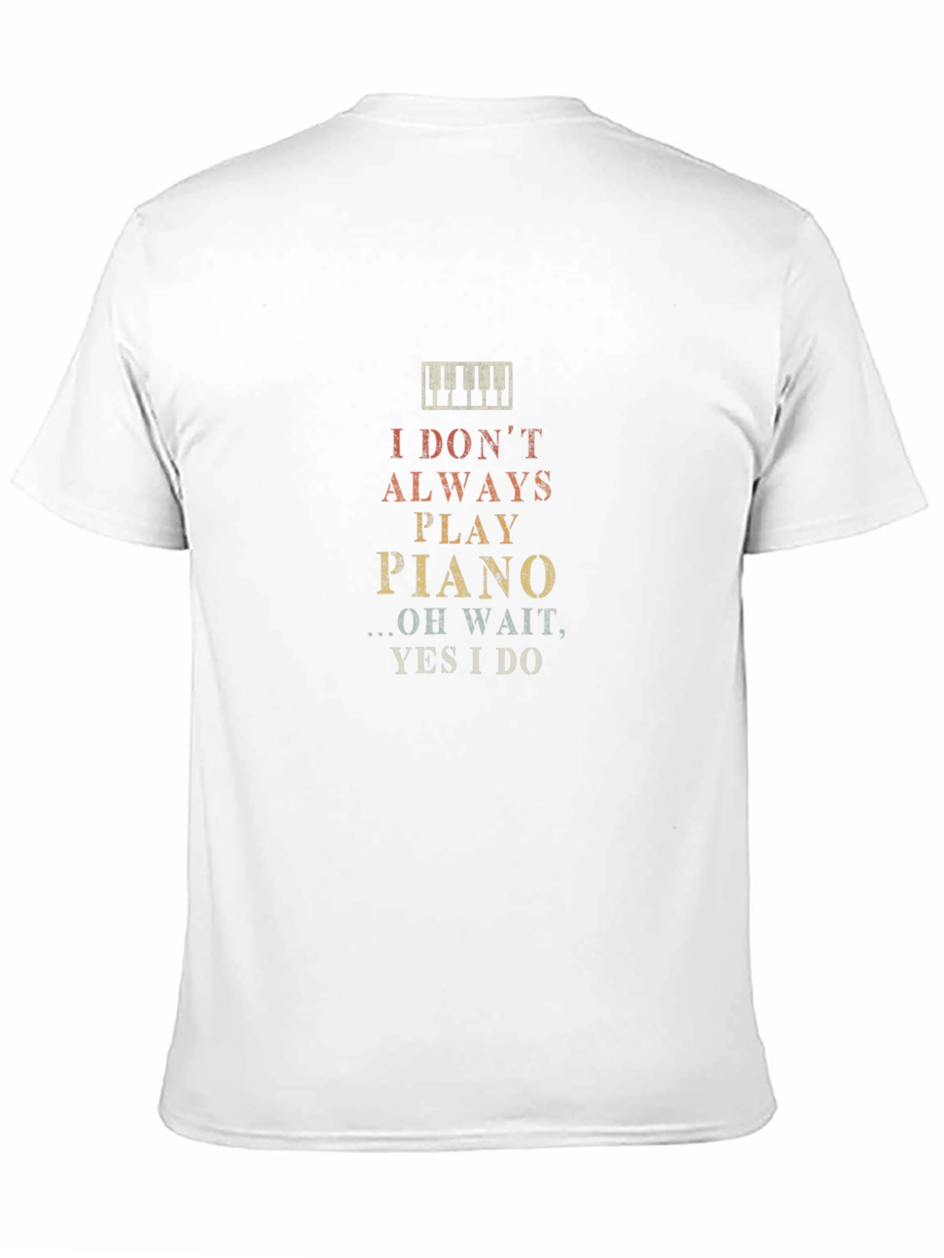 Black Piano Player T-Shirt - I Always Play Piano! view 11