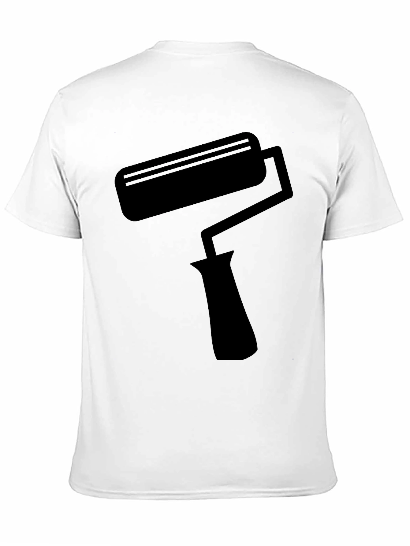 Black Painter's Roller T-Shirt - Black Crew Neck Tee view 11