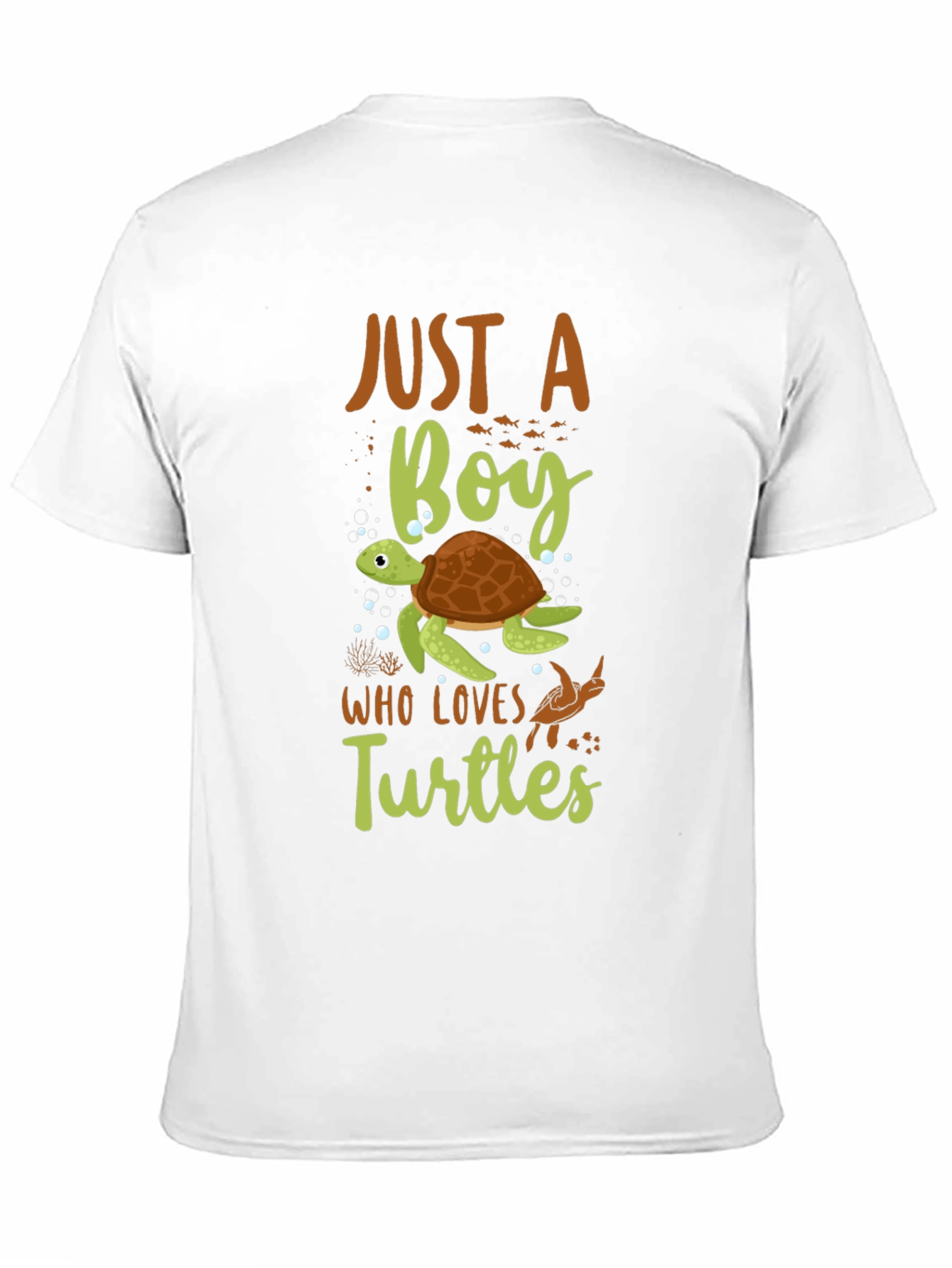 Black Just A Boy Who Loves Turtles Black T-Shirt view 11