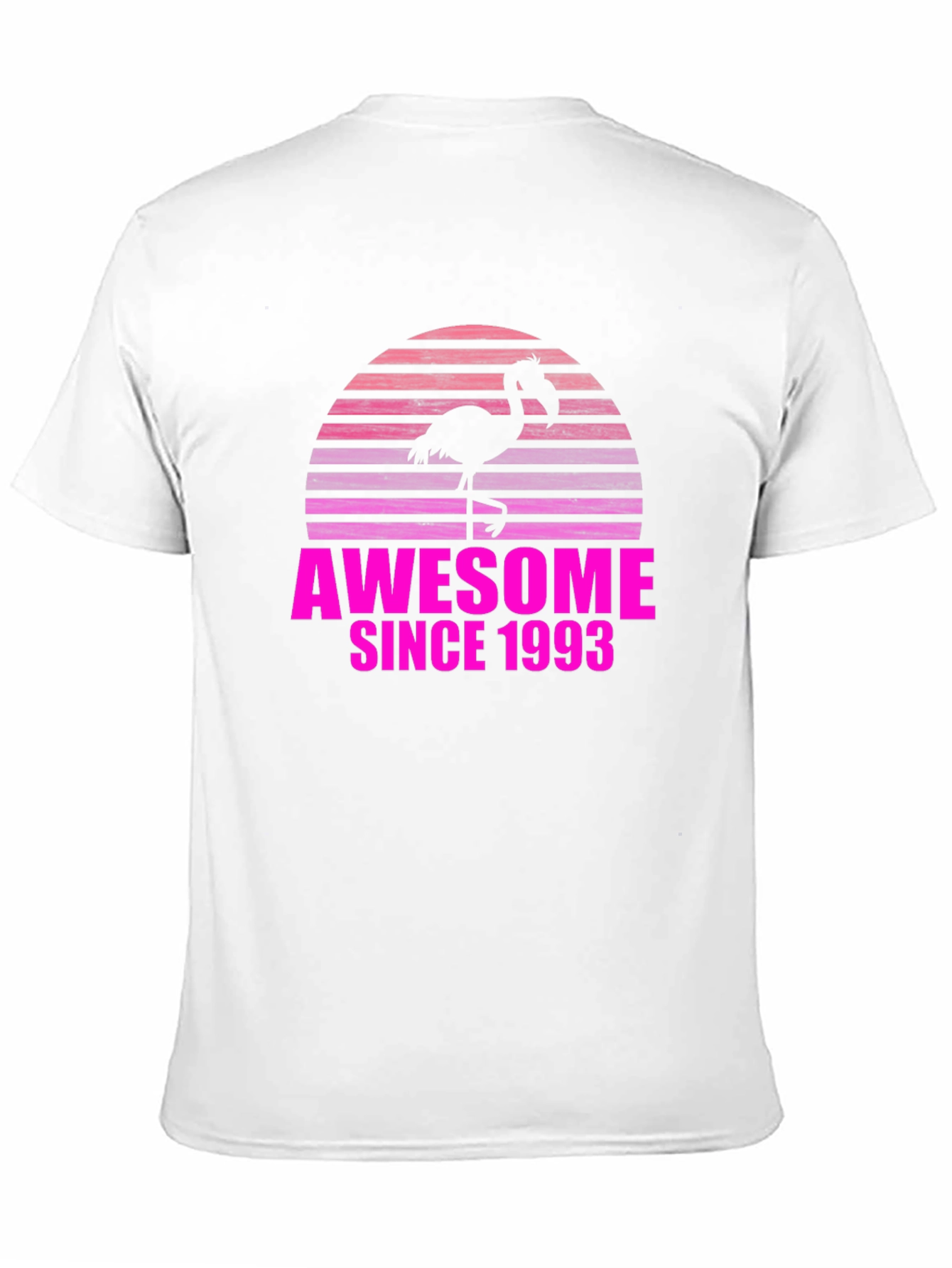 Black Awesome Since 1993 Flamingo T-Shirt view 11