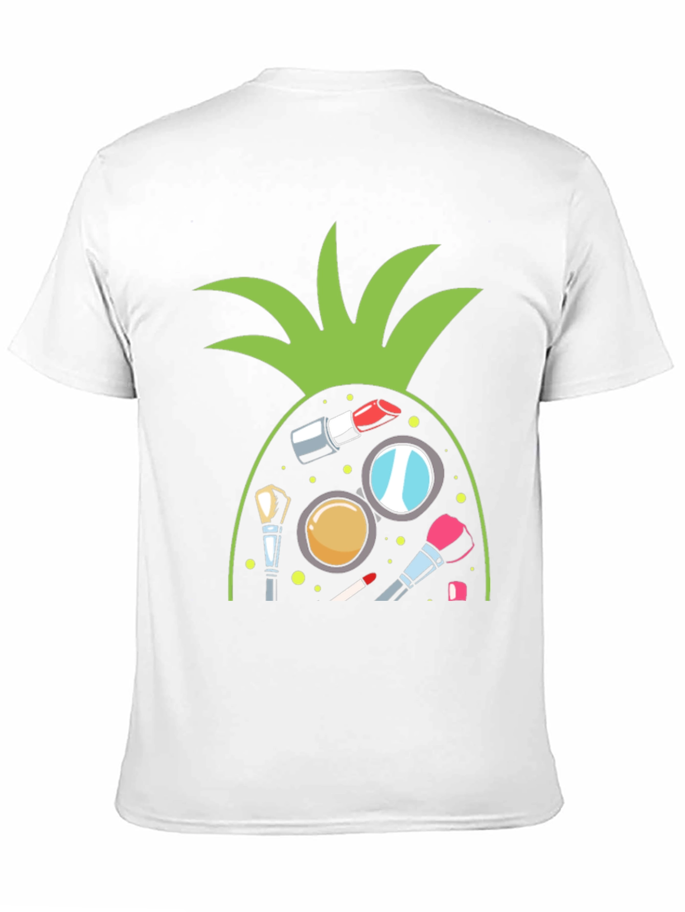 Black Makeup Pineapple Black T-Shirt view 11