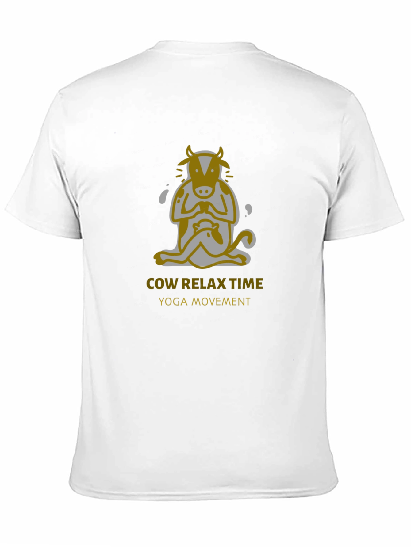 Black Cow Relax Time Yoga T-Shirt - Funny Meditating Tee view 11