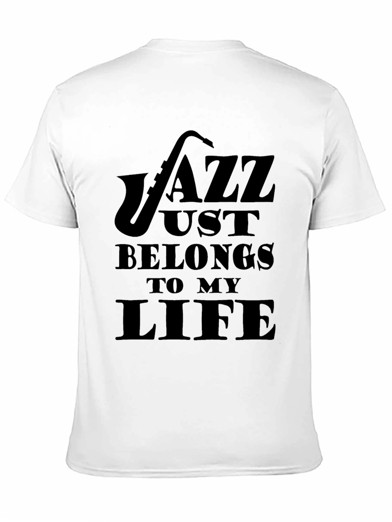 Black Jazz Music T-Shirt - Saxophone Design view 11