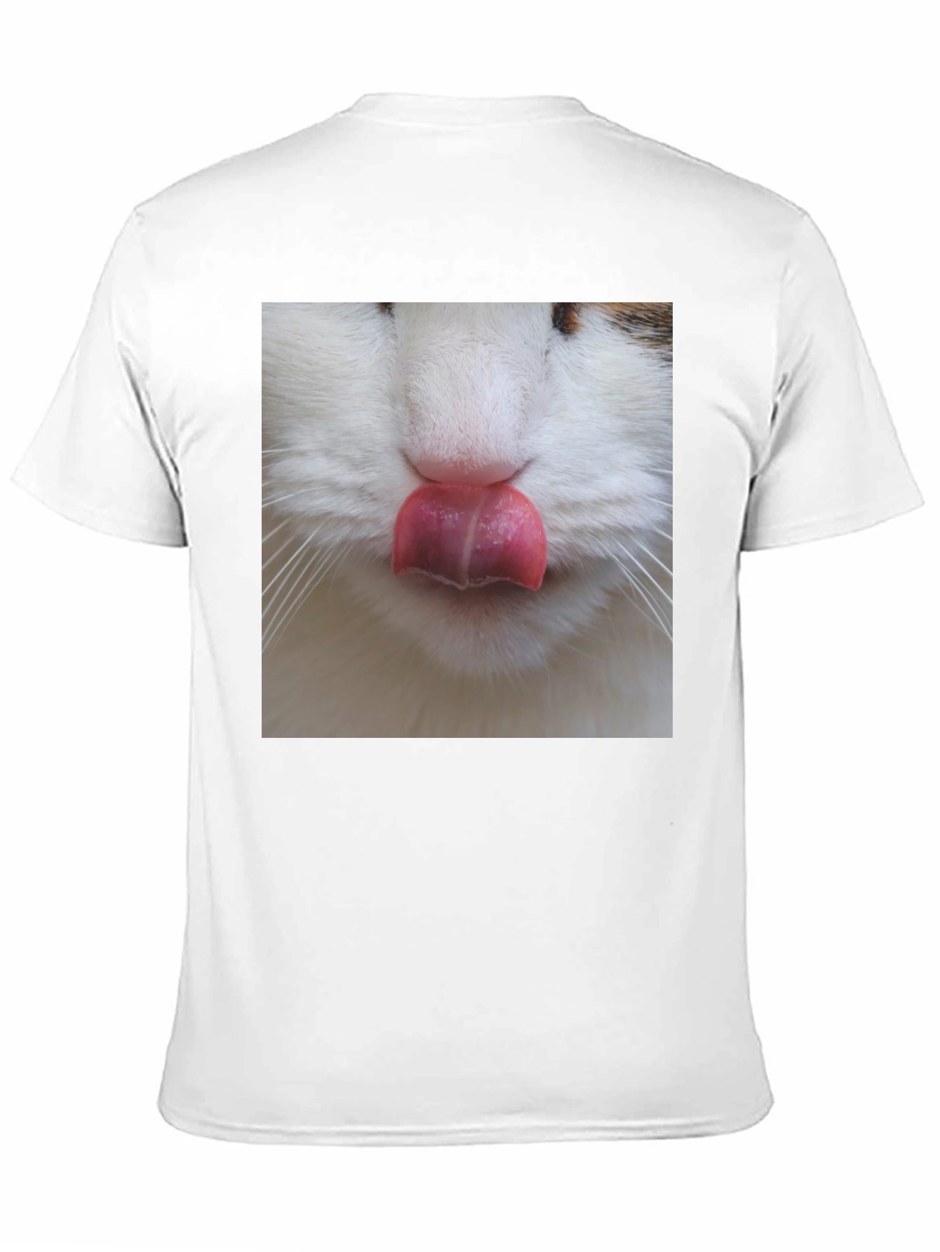 Black Funny Cat Tongue T-Shirt - Black Graphic Tee view 11