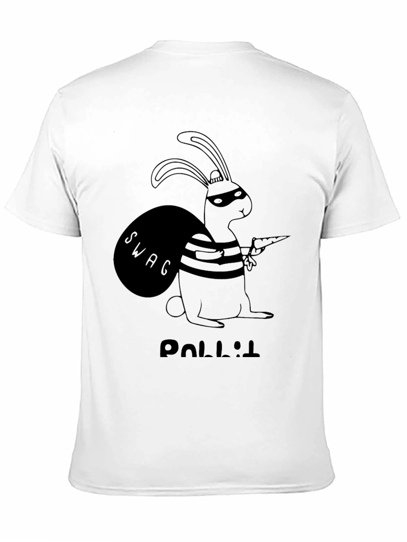 Black Rabbit Thief Black T-Shirt view 11