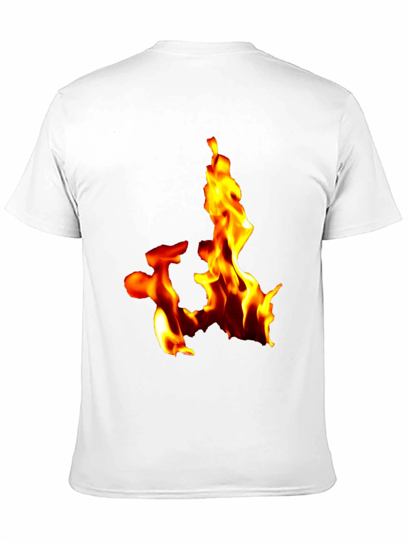 Black Fiery Flames Graphic Tee - Bold Black T-Shirt view 11