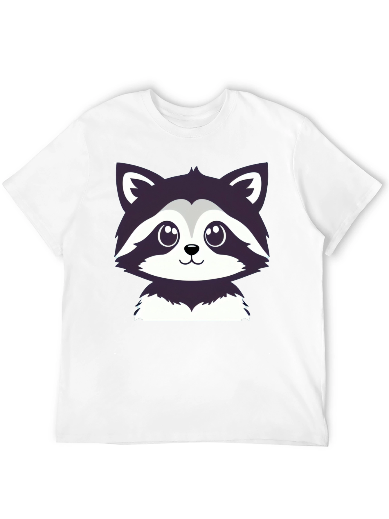 Black Cute Raccoon Graphic Tee - Soft Cotton Blend view 12