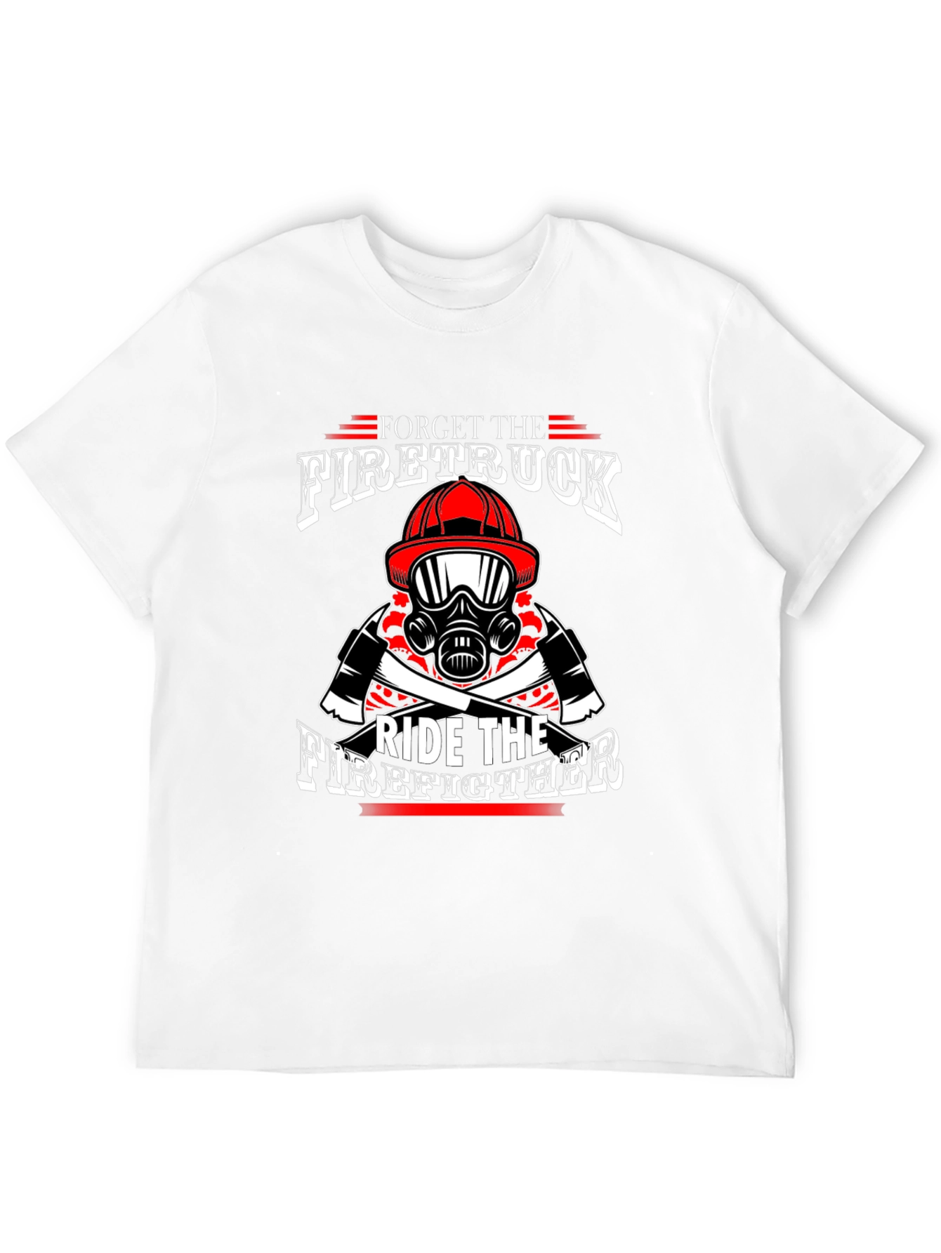 Black Forget Firetruck, Ride Firefighter Black T-Shirt view 12