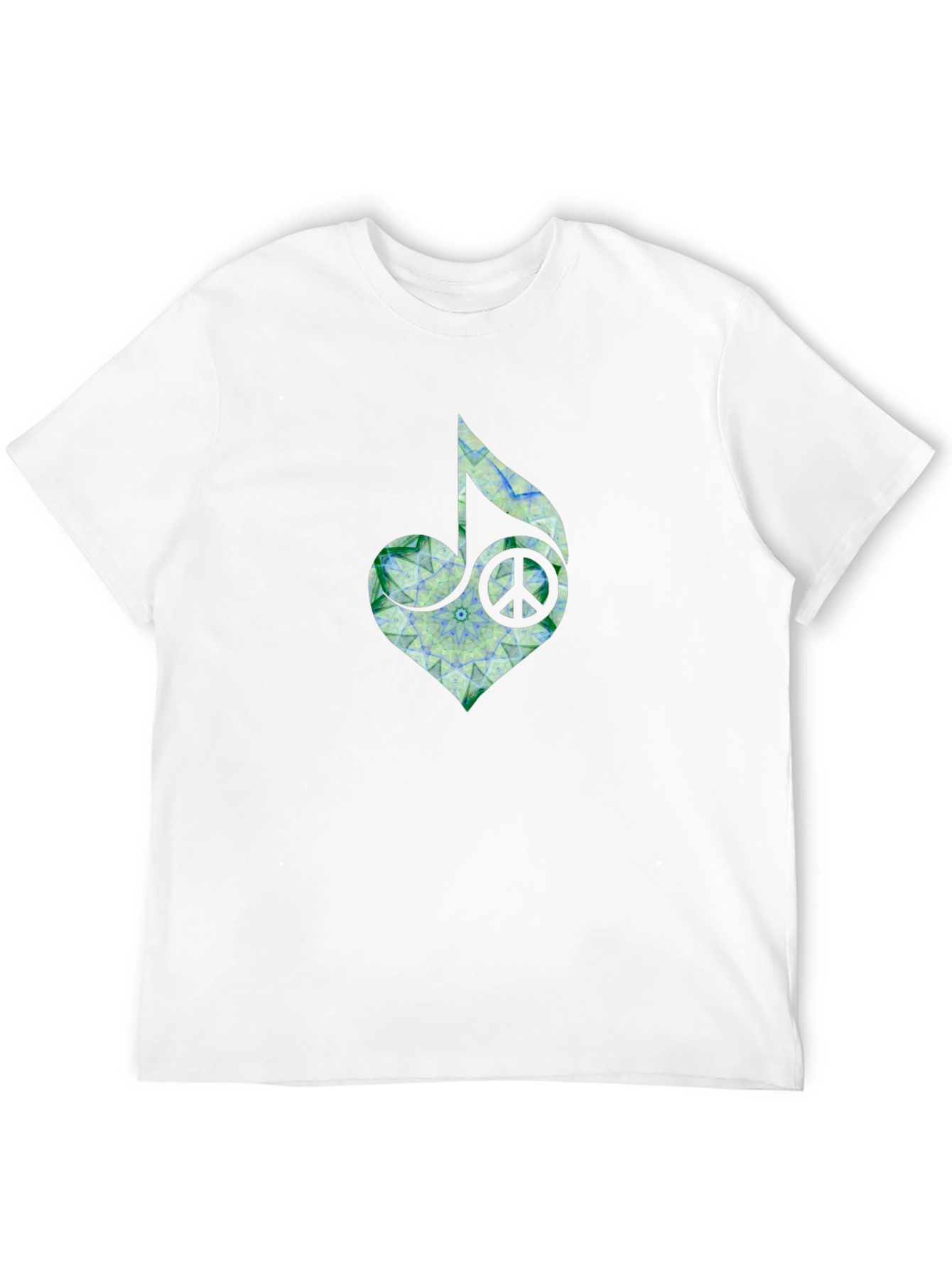 Black Peace Heart Music Note T-Shirt - Black view 12