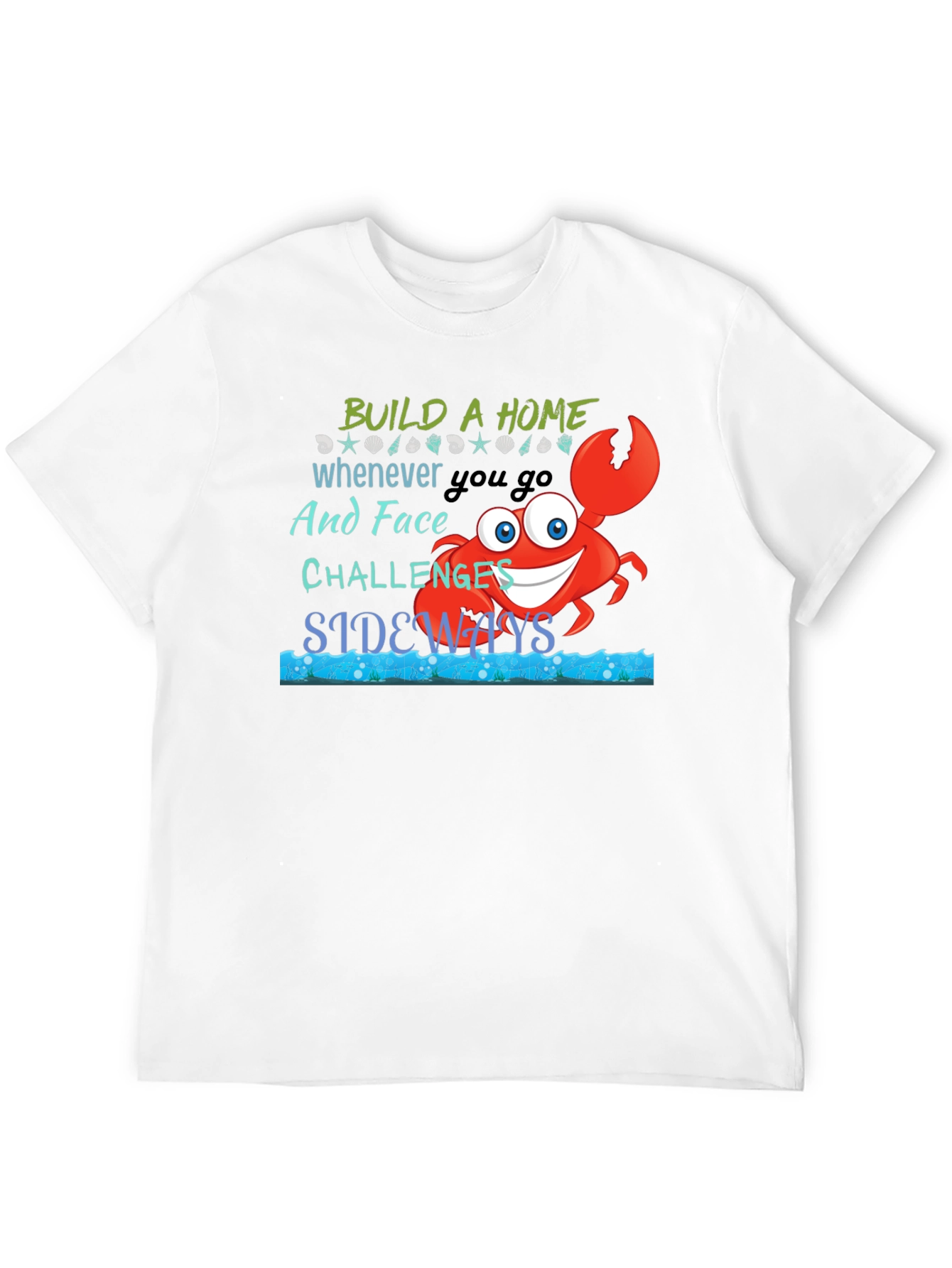 Black Build A Home Crab Graphic T-Shirt view 12