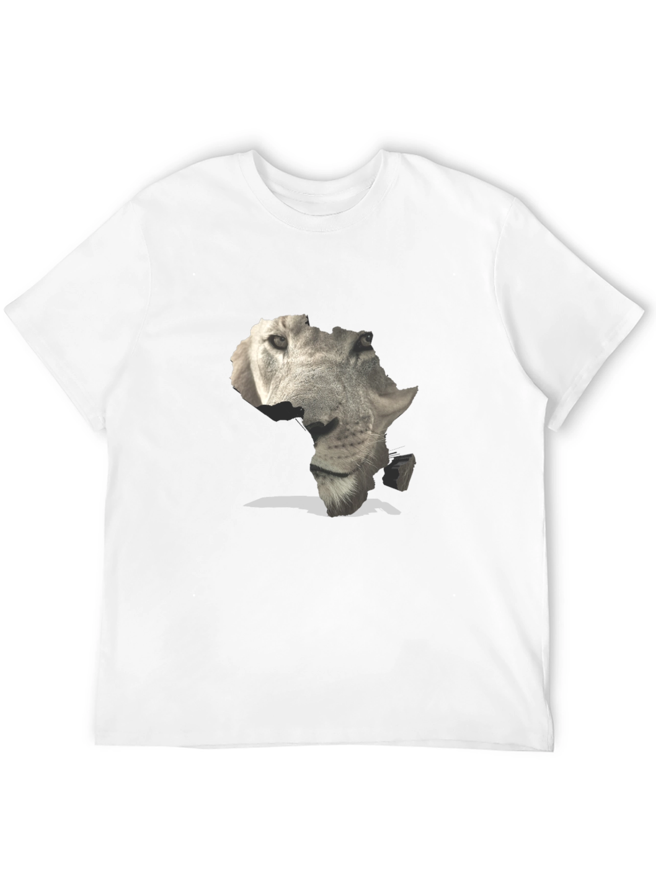 Black Africa Lion Face Graphic Tee - Black view 12