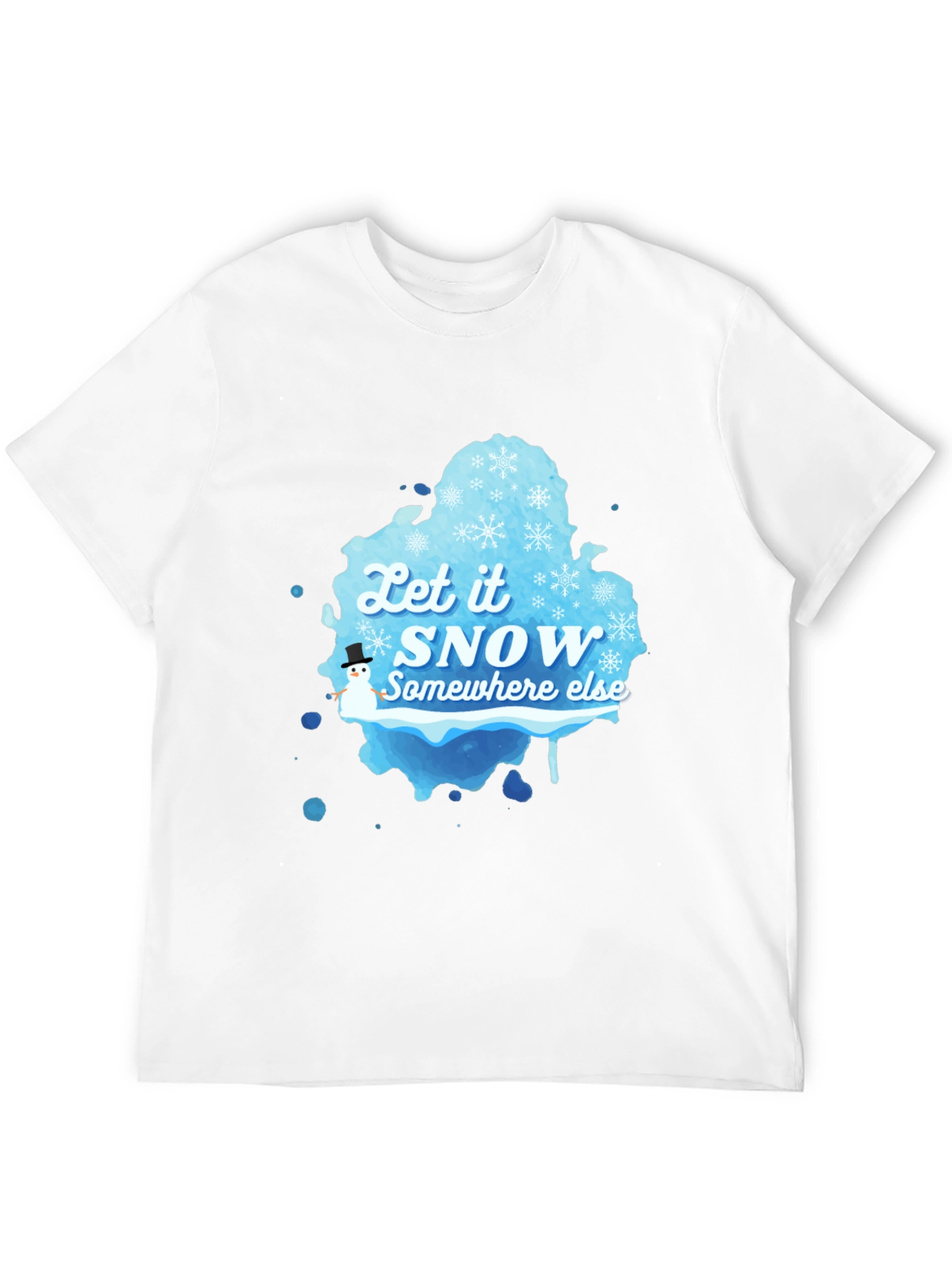 Black Let it Snow Graphic T-Shirt view 12
