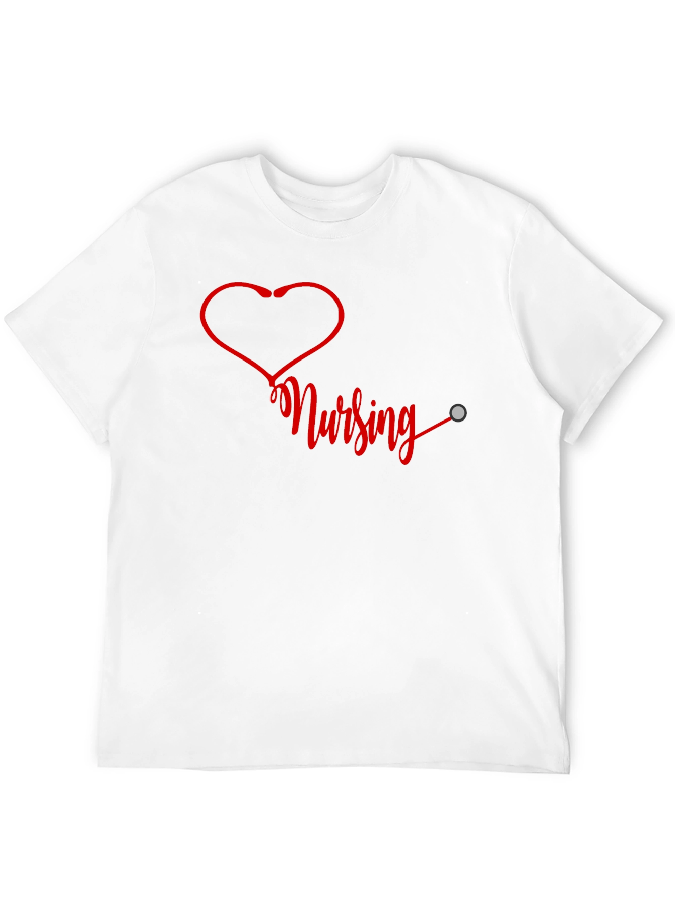 Black Nursing Heartbeat Graphic T-Shirt - Black view 12
