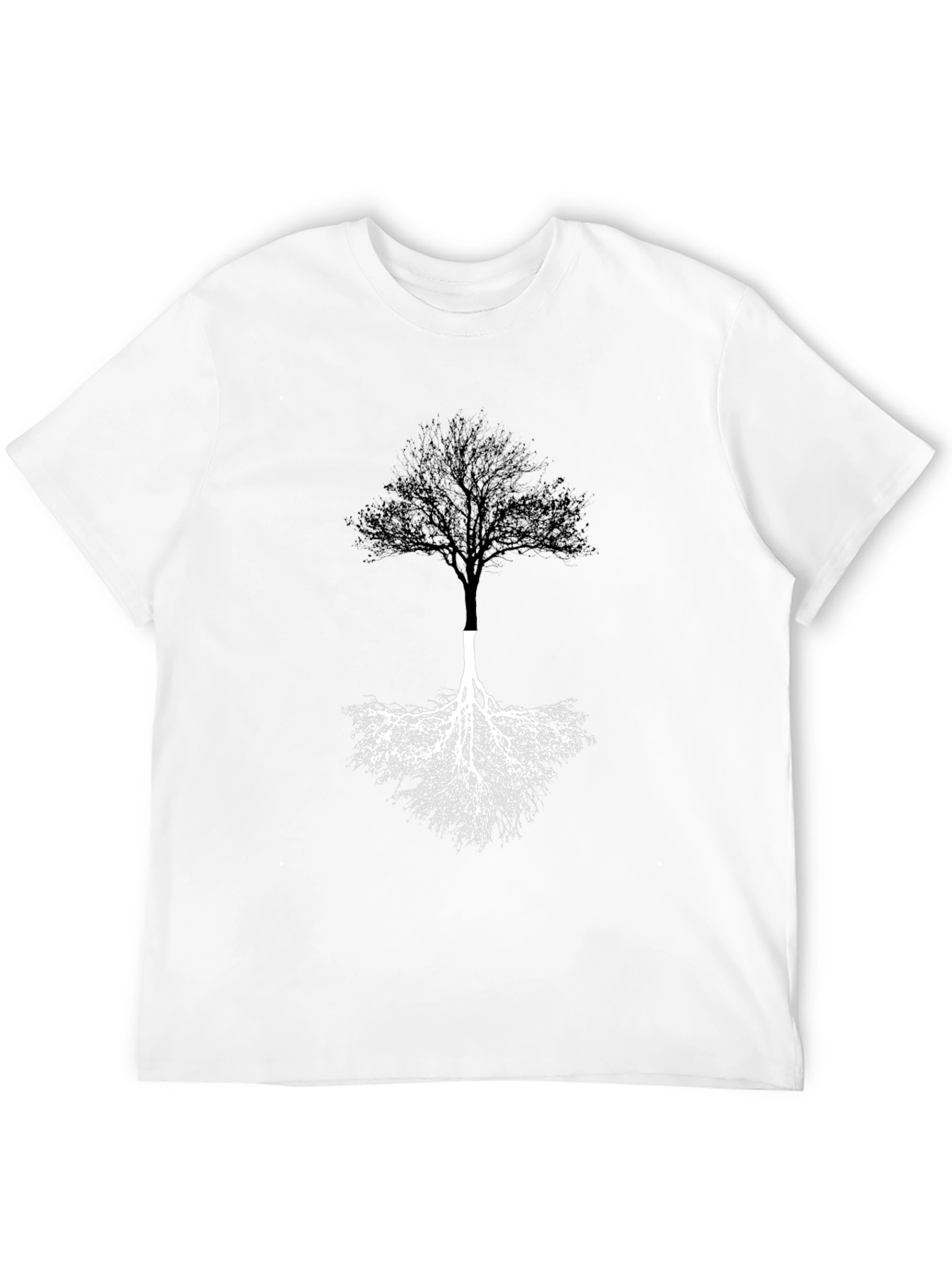 Black Yin Yang Tree Graphic Tee - Black view 12