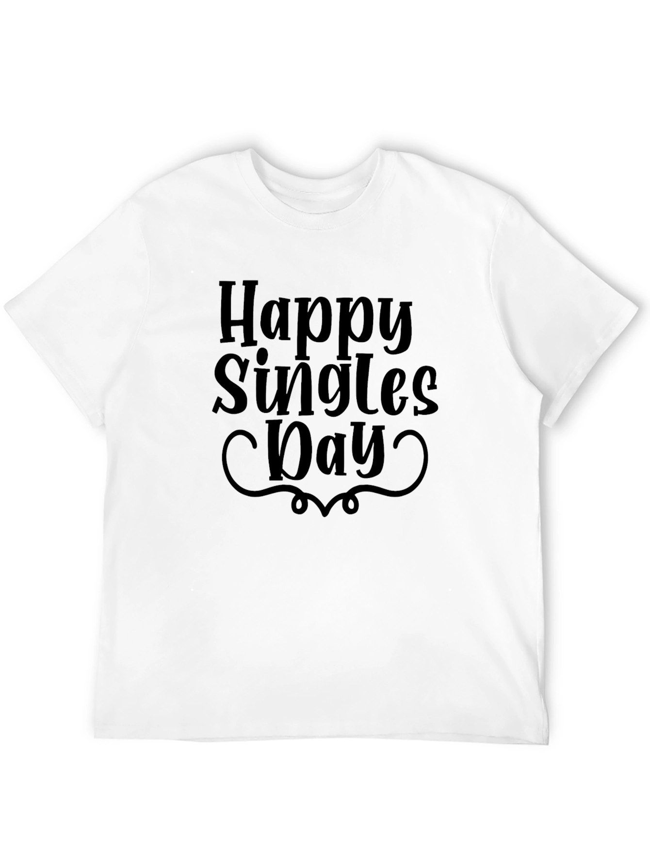 Black Happy Singles Day Black T-Shirt view 12