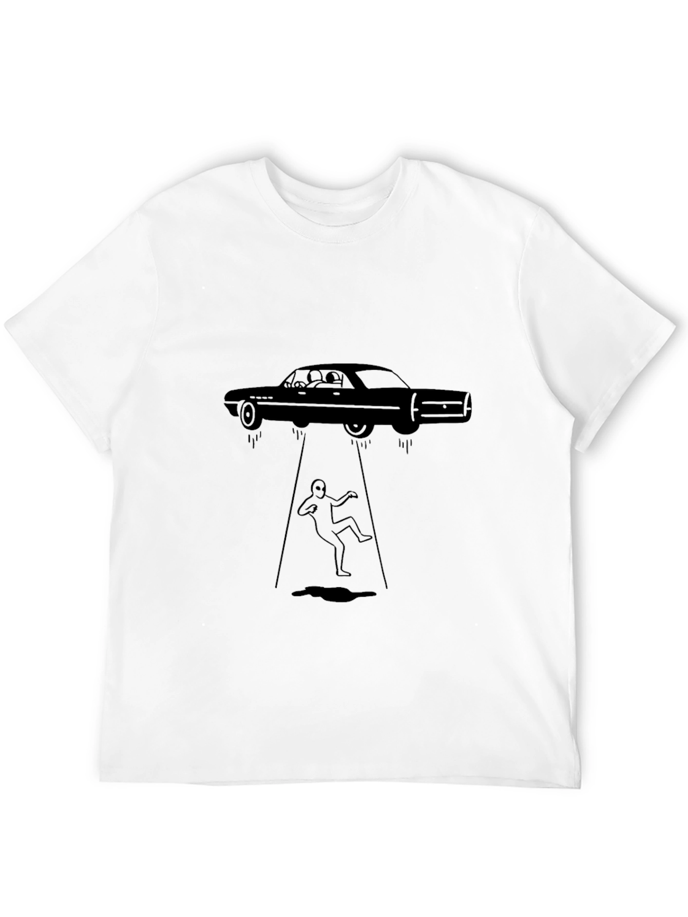 Black Car Abduction Graphic Tee view 12