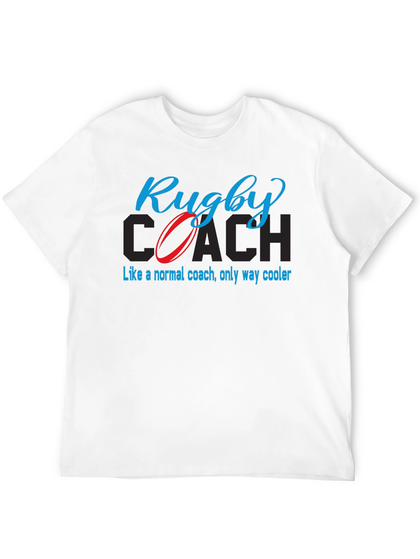 Black Rugby Coach T-Shirt - Cool Coaching Tee view 12