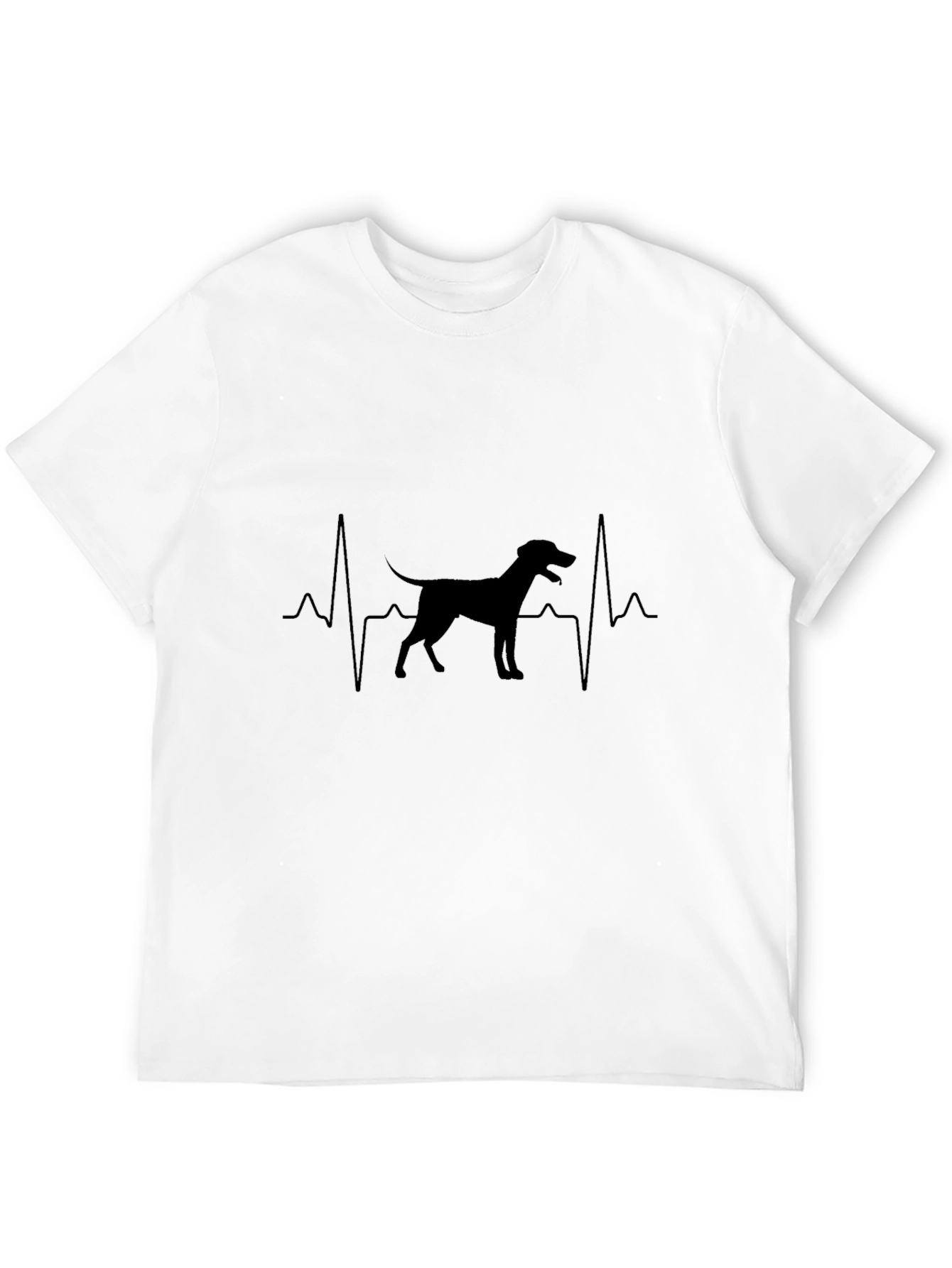 Black Dog Heartbeat T-Shirt - Pet Lover Tee view 12