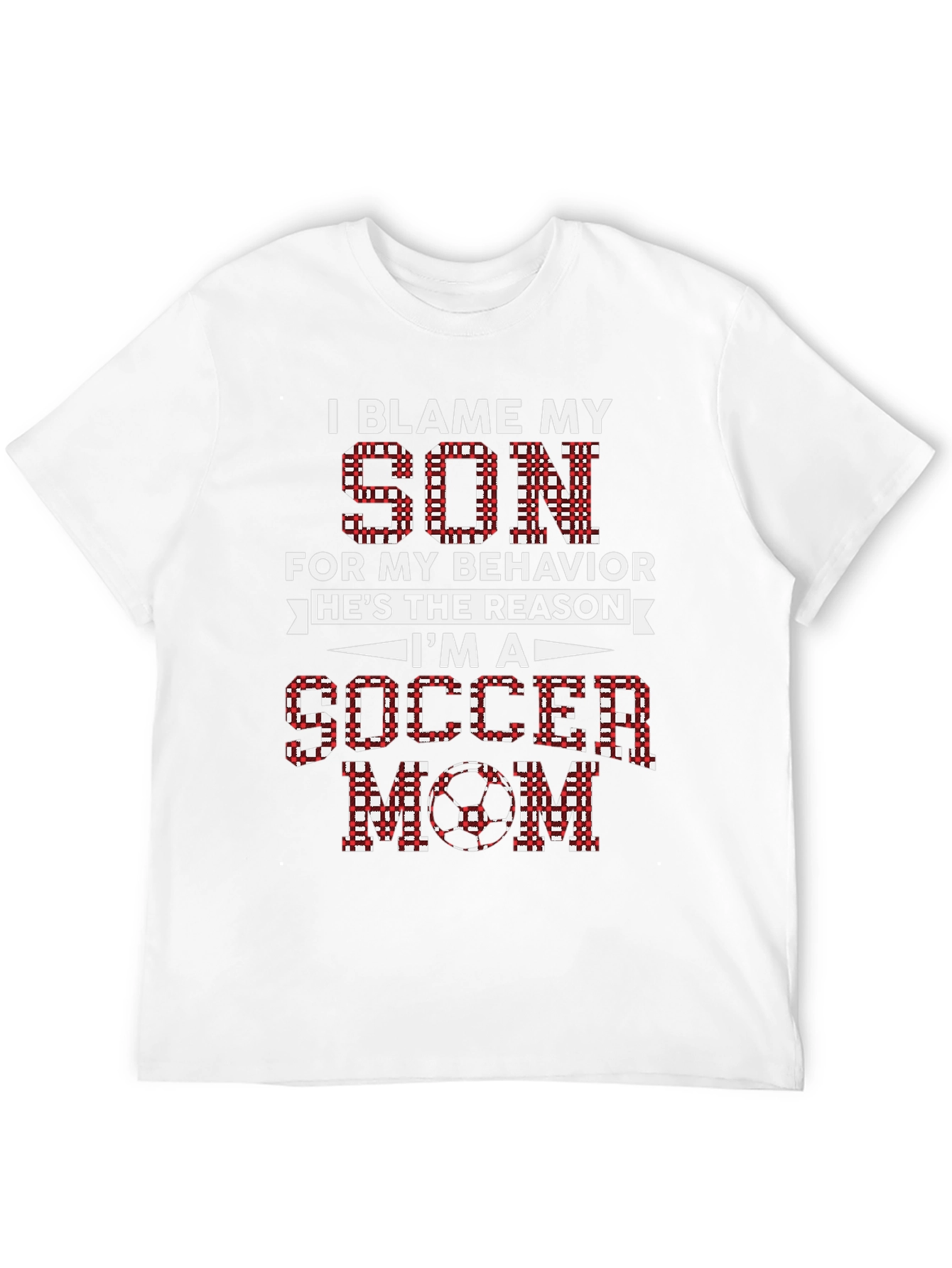 Black I Blame My Son Soccer Mom Graphic Tee view 12