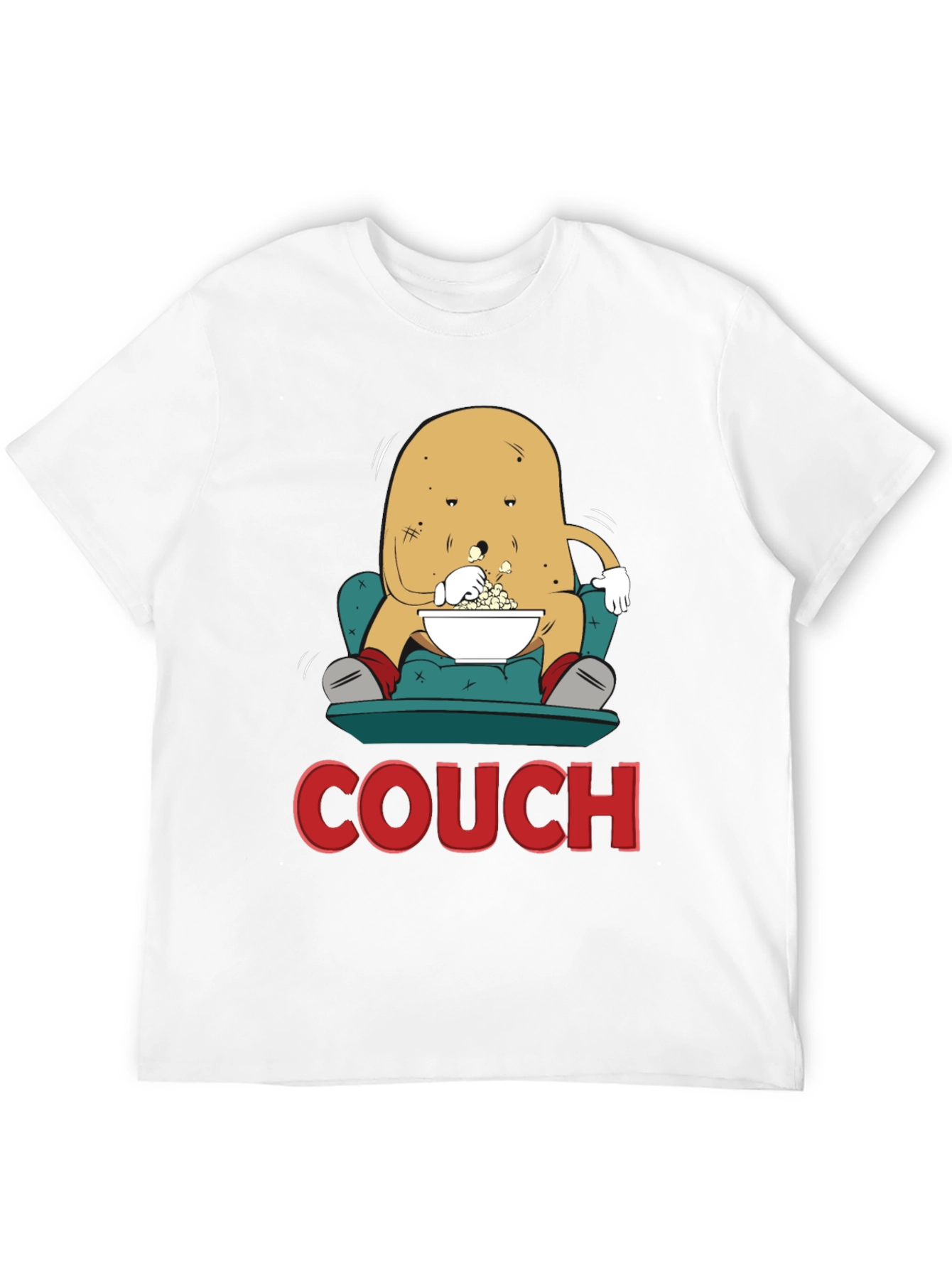 Black Potato Couch T-Shirt - Funny Lazy Spud Tee view 12
