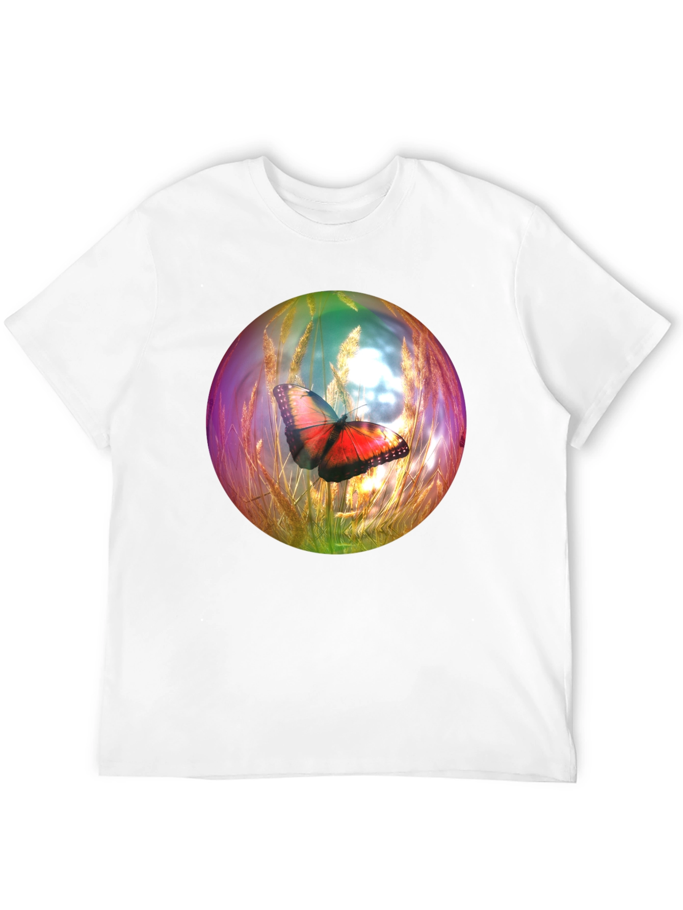 Black Butterfly Orb Graphic T-Shirt - Unique Design view 12