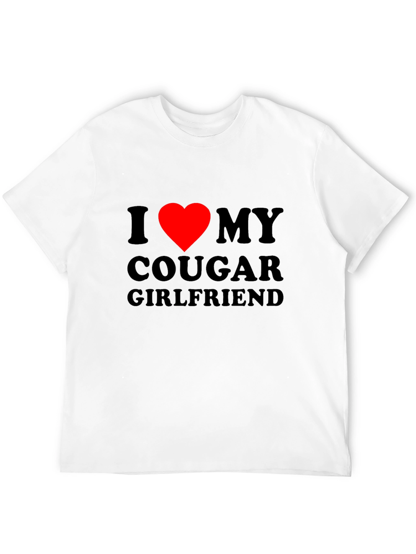 Black I Heart My Cougar Girlfriend T-Shirt - Bold Graphic Tee view 12