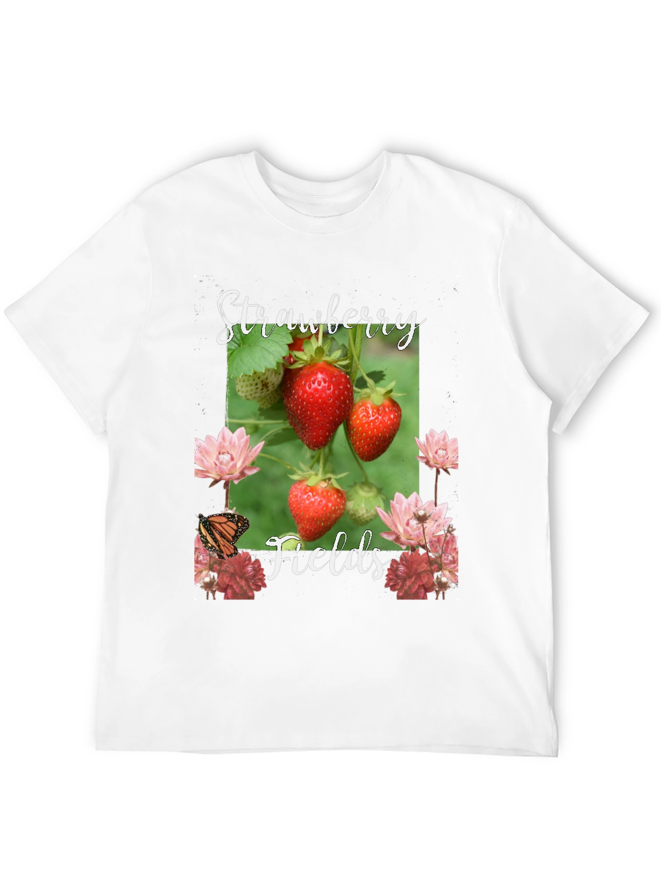 Black Strawberry Fields Graphic T-Shirt view 12