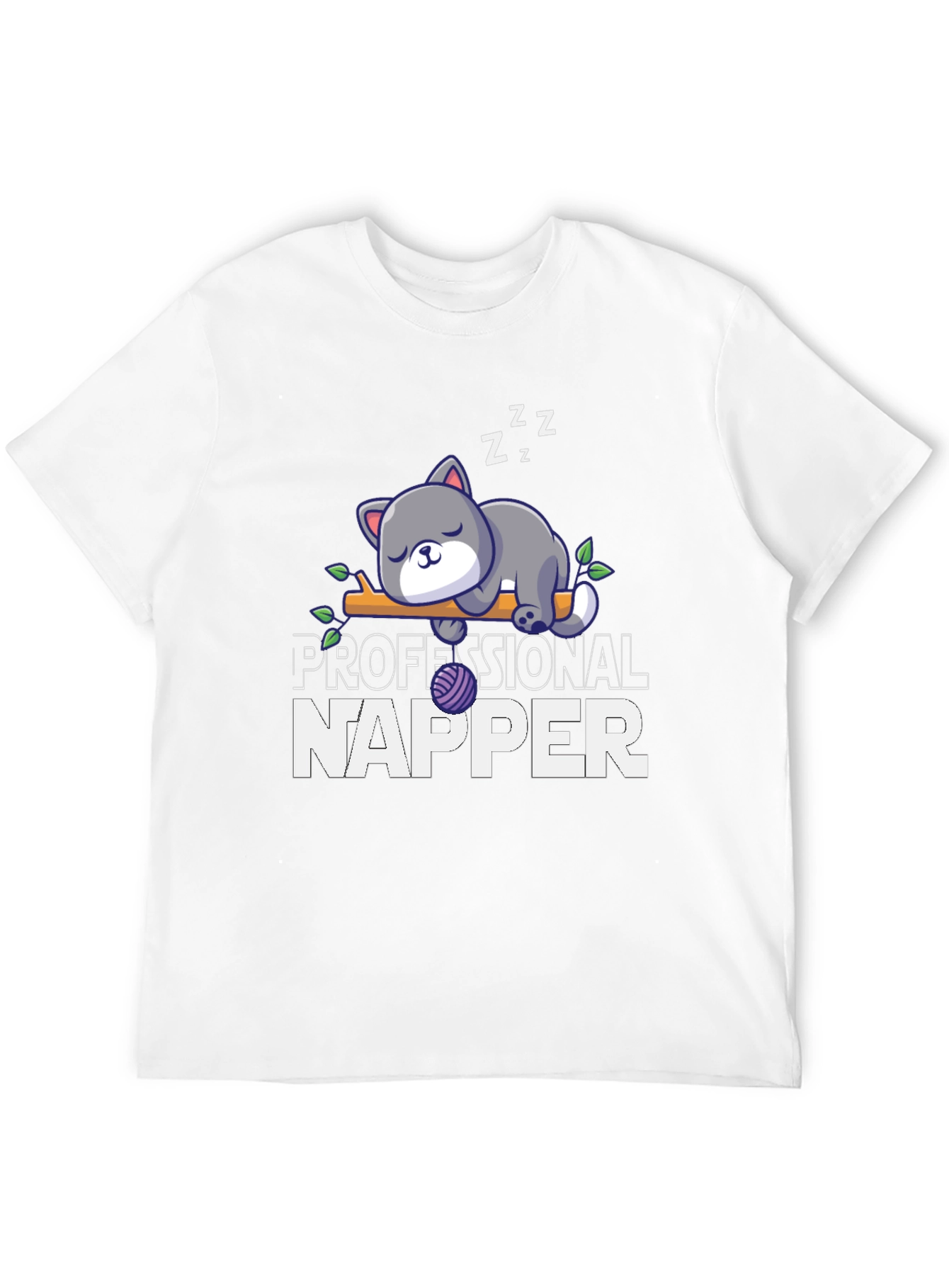 Professional Napper T-Shirt Cute Cat Tee - 12