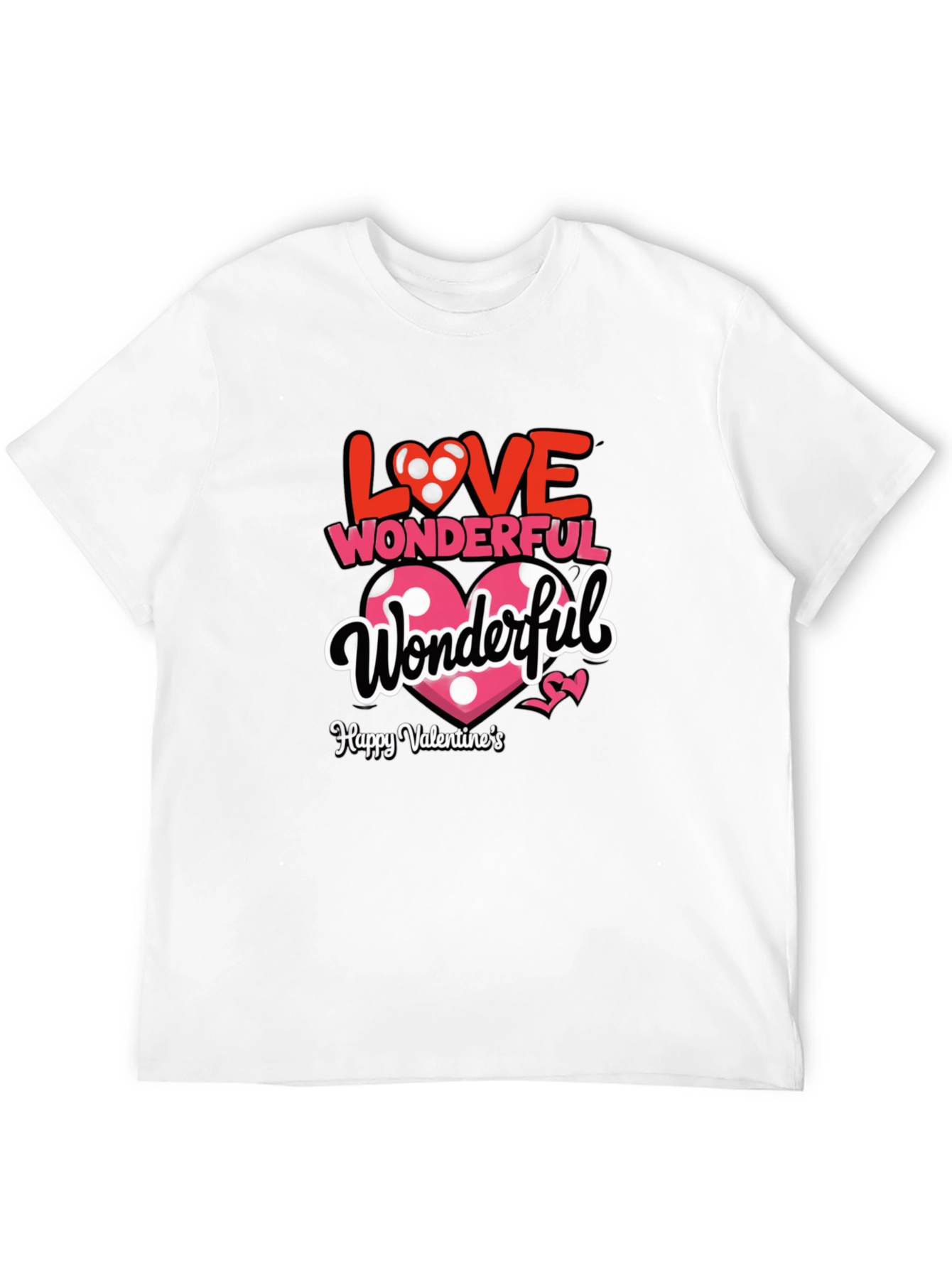 Black Love Wonderful Valentine's Day Black T-Shirt view 12