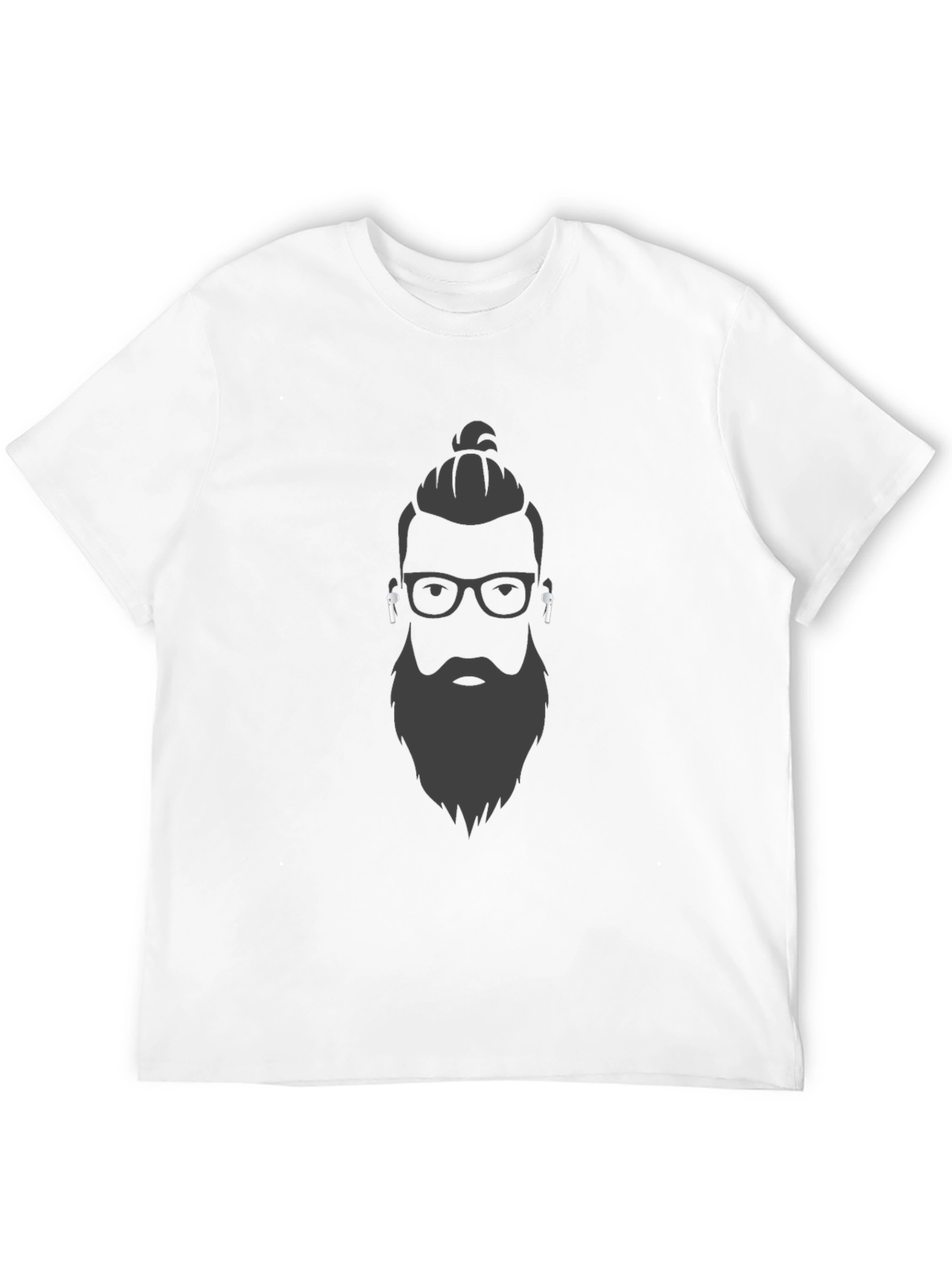 Black Bearded Man Graphic T-Shirt - Stylish Unisex Tee view 12