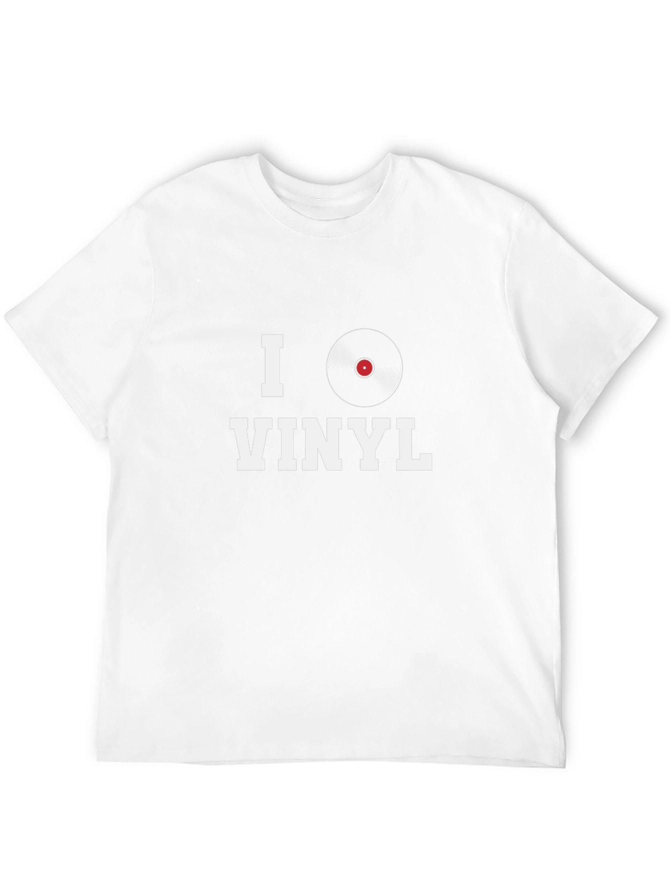 Black I Heart Vinyl Graphic Tee - Music Lover's T-Shirt view 12