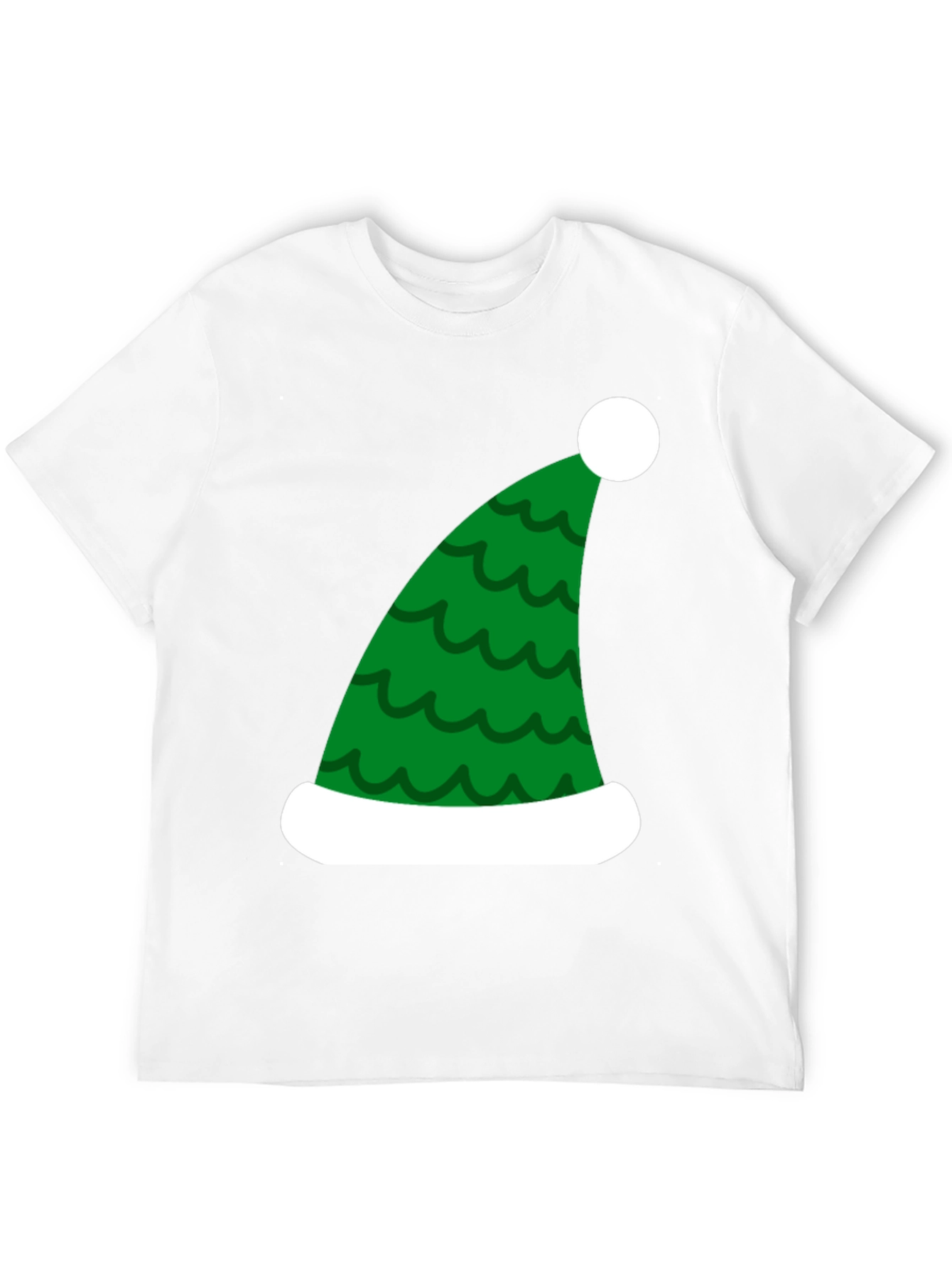 Black Festive Christmas Elf Hat T-Shirt view 12