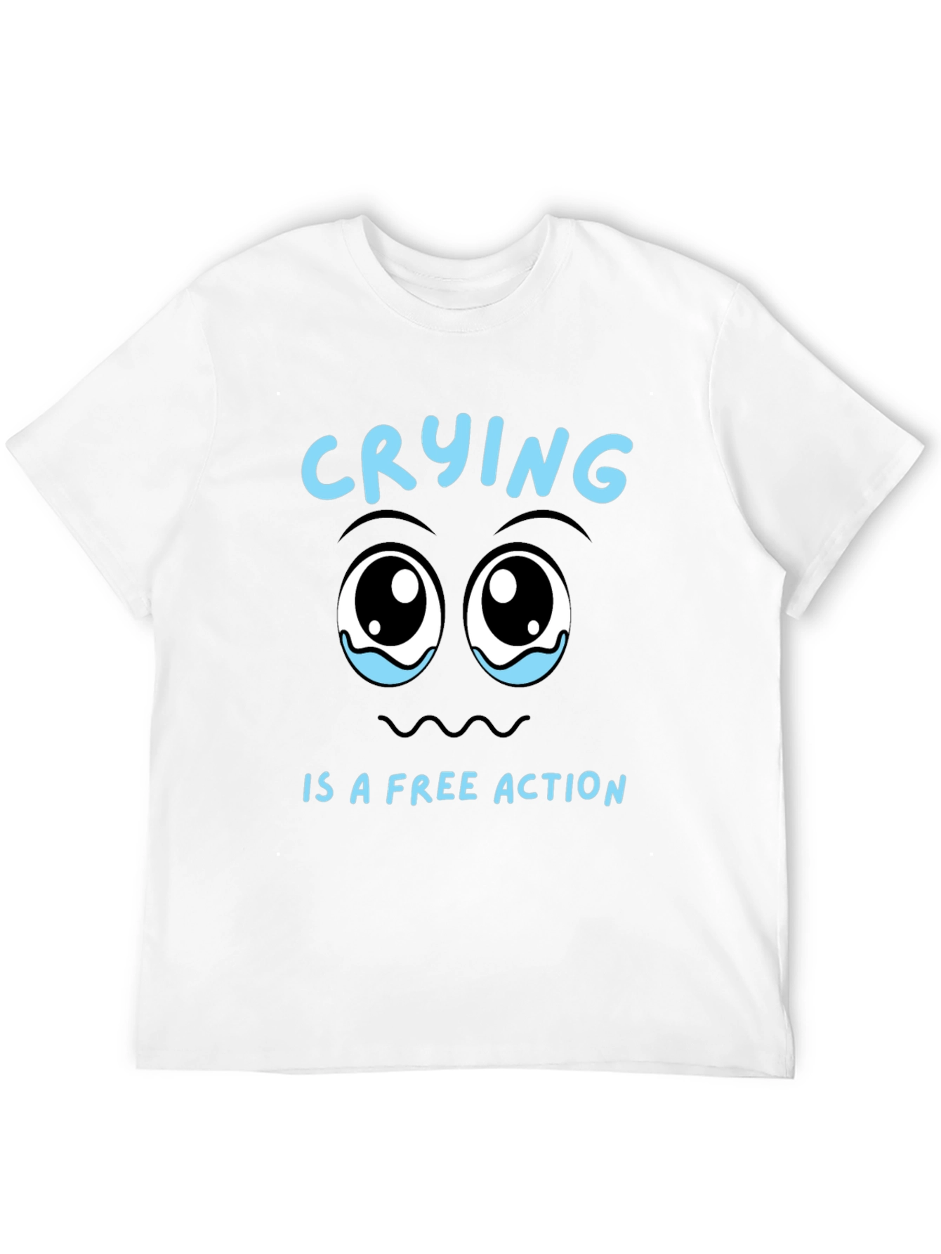 Black Crying is a Free Action Black T-Shirt view 12