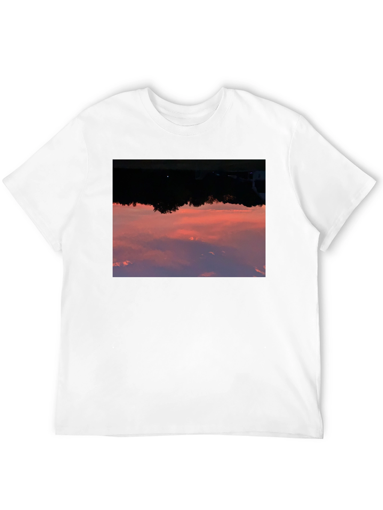 Black Sunset Sky Graphic Black T-Shirt view 12