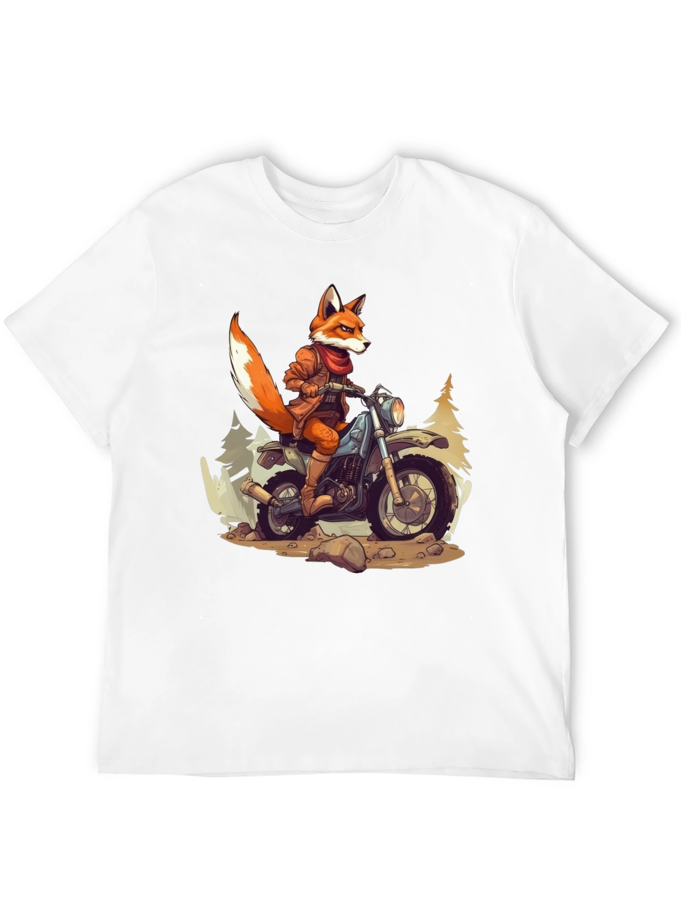 Black Fox Rider Graphic T-Shirt view 12