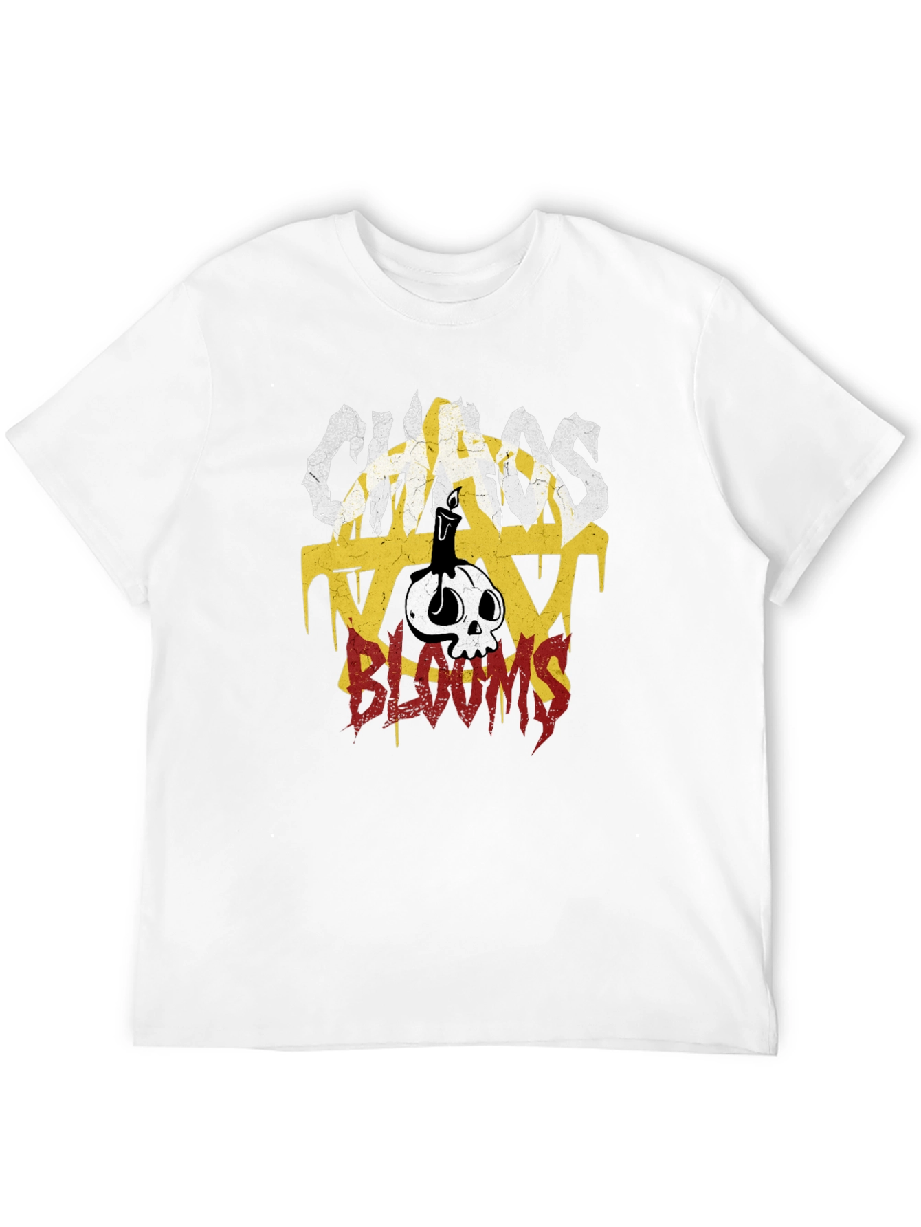 Black Chaos Blooms Graphic Print T-Shirt - Black view 12