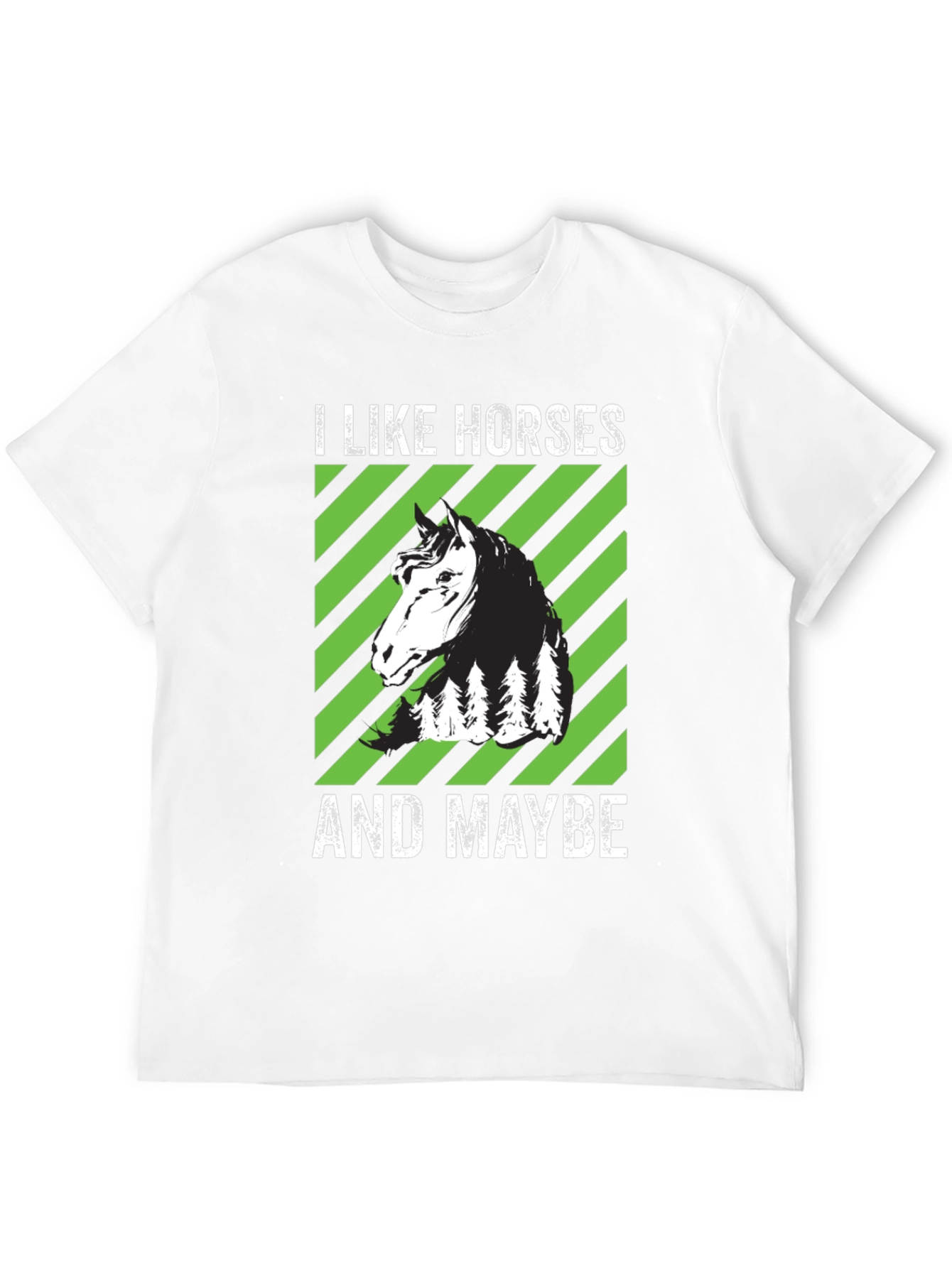 Black I Like Horses And Maybe T-Shirt, Black view 12