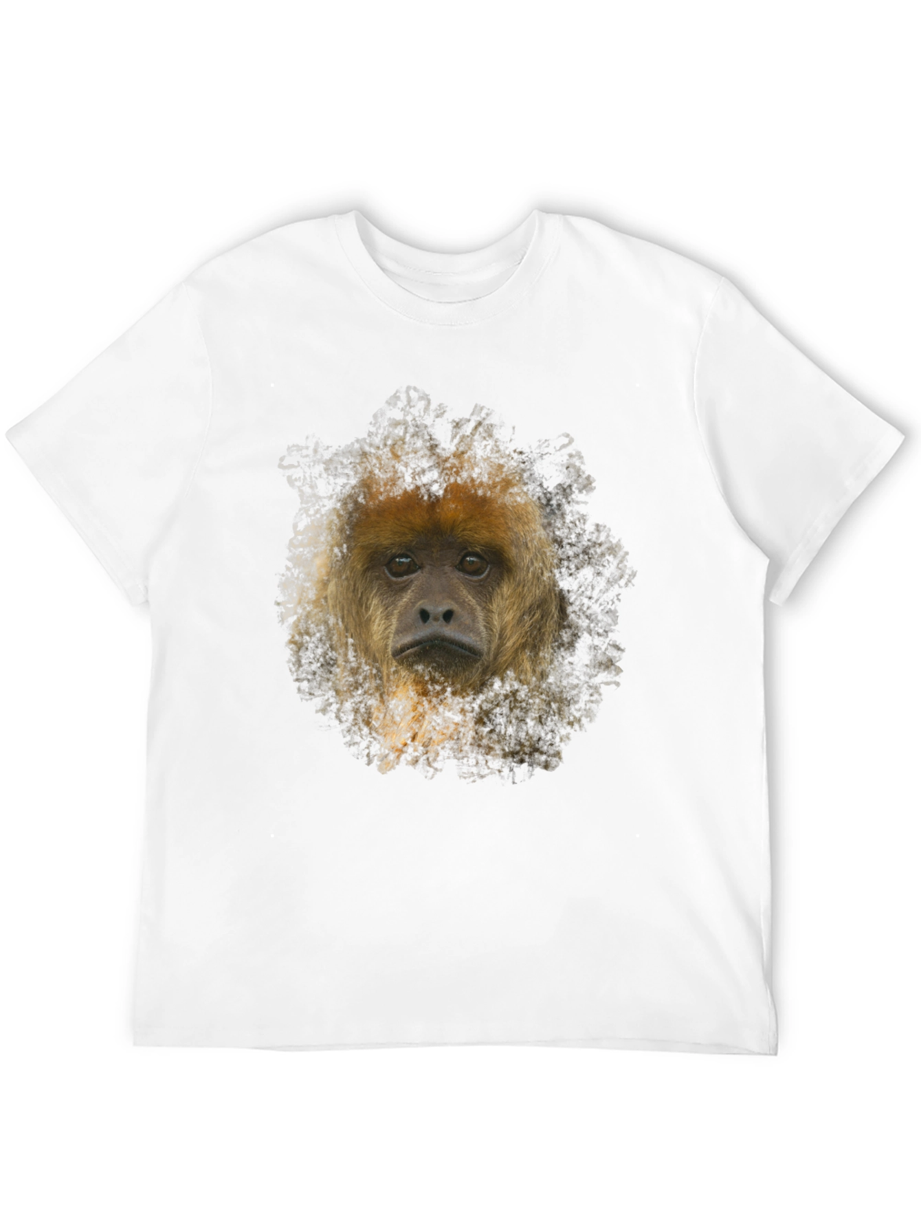 Monkey Face Graphic Black T-Shirt - 12